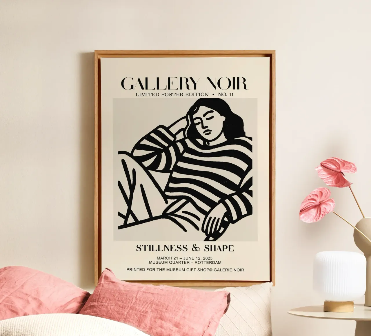 Gallery Noir No 11 tela con Cornice a cassetta da treechild