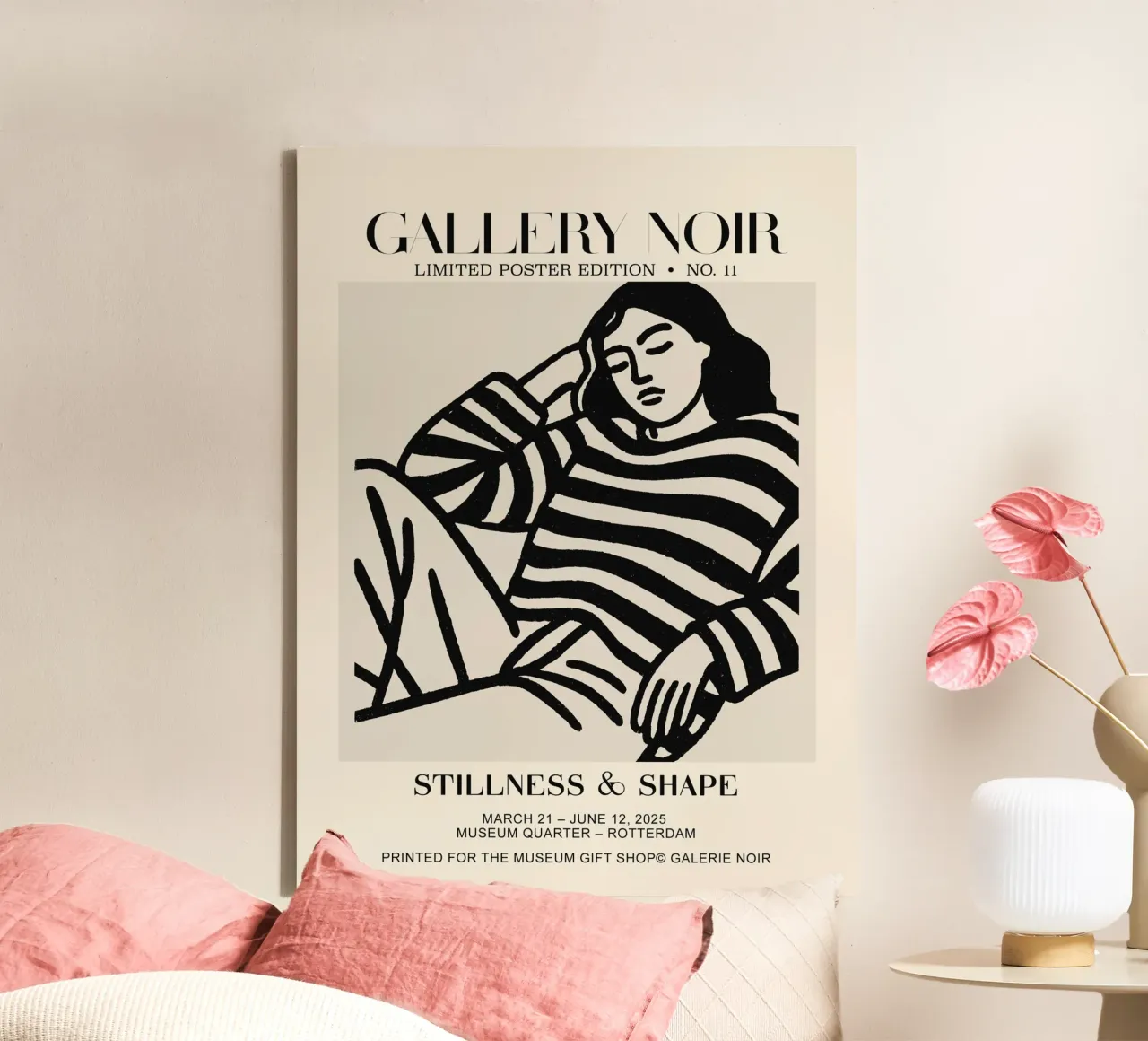 Gallery Noir No 11 tela con Cornice a cassetta da treechild