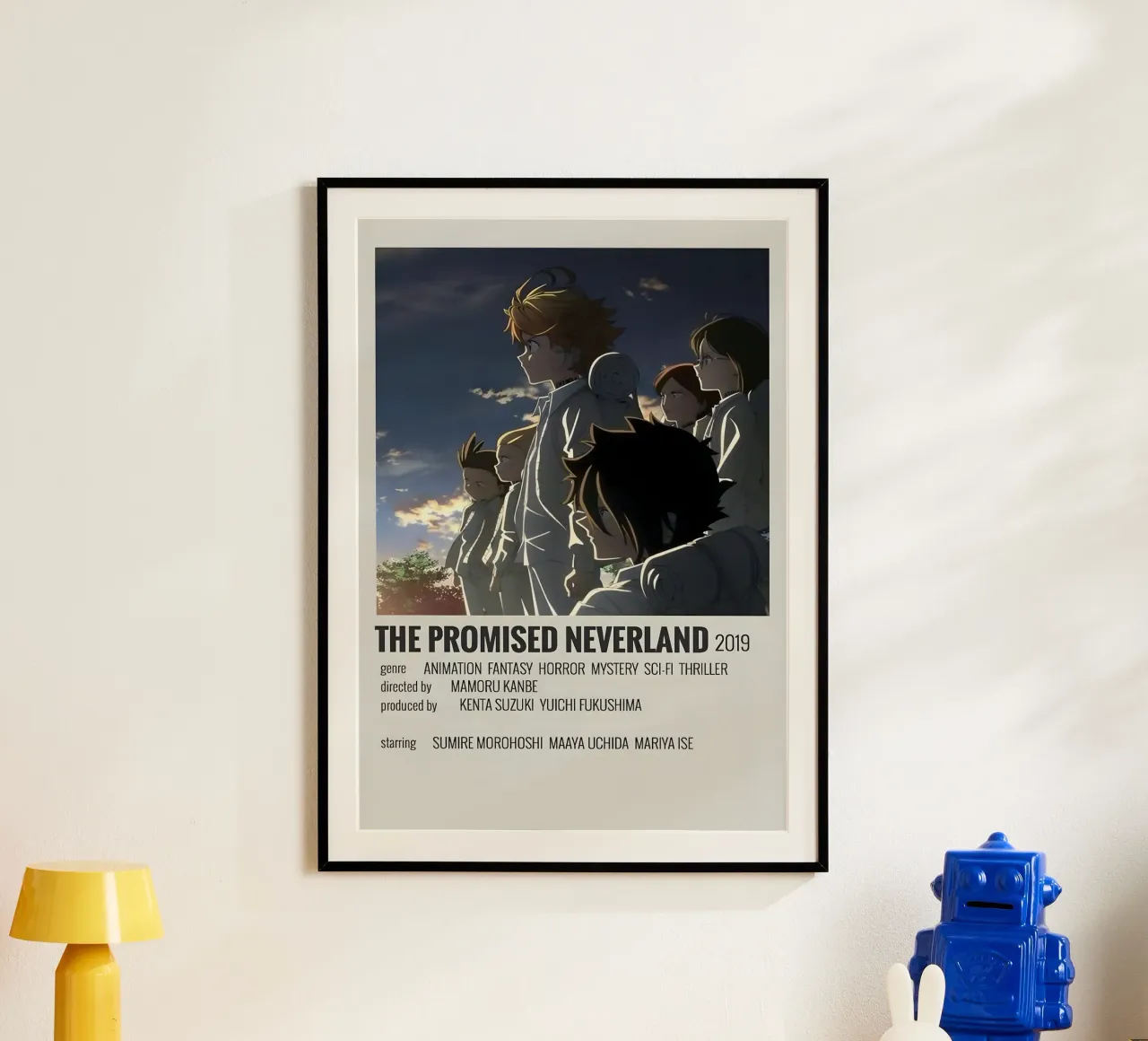 THE PROMISED NEVERLAND 2019 poster con telaio in plastica da Totoya