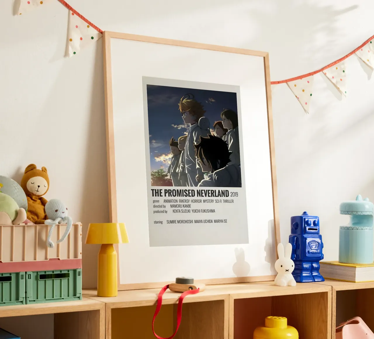 THE PROMISED NEVERLAND 2019 poster con telaio in plastica da Totoya