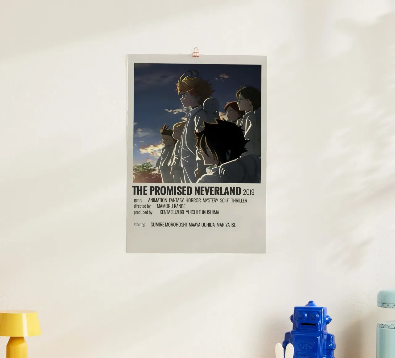 THE PROMISED NEVERLAND 2019 poster con telaio in plastica da Totoya