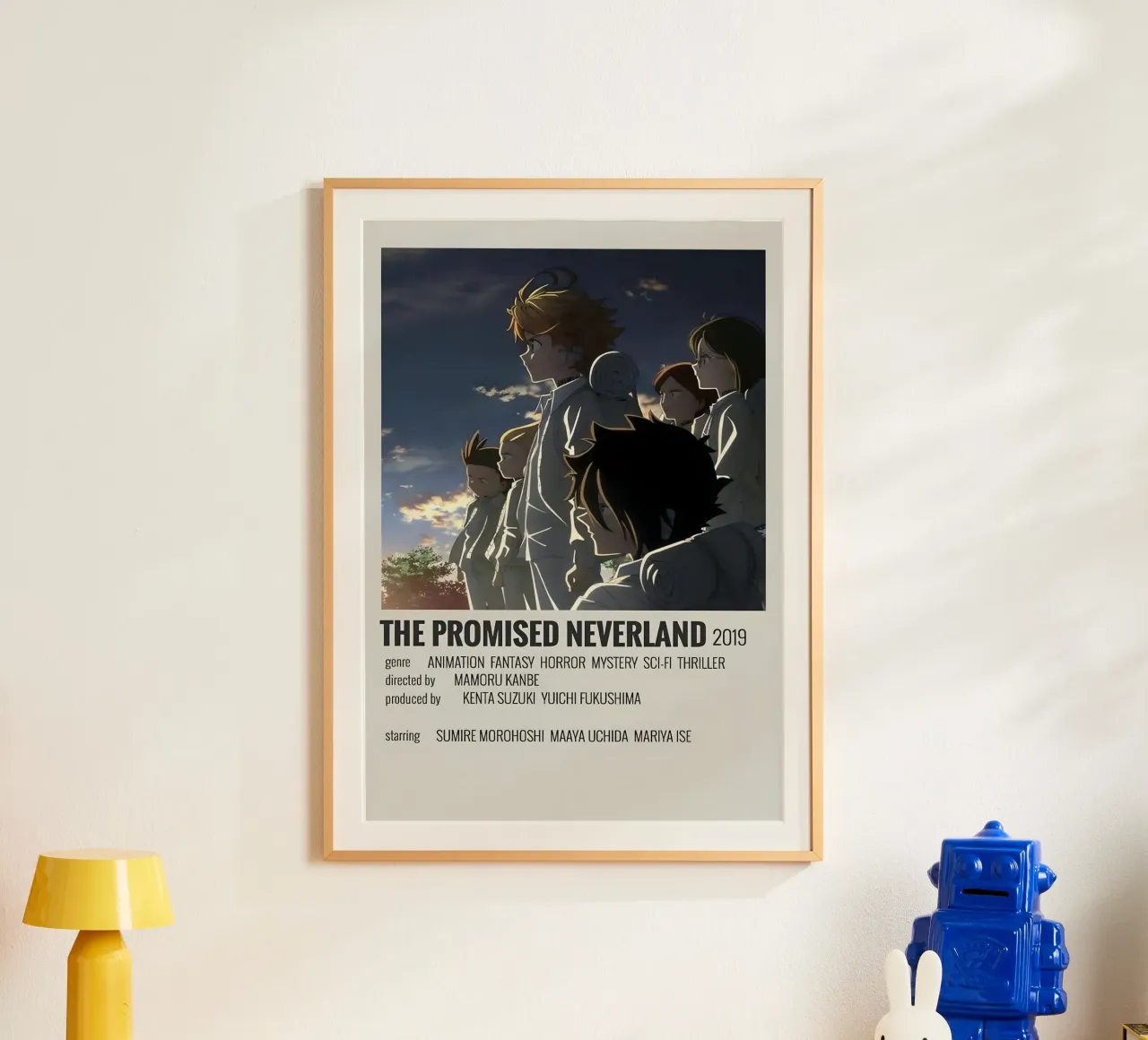 THE PROMISED NEVERLAND 2019 poster con telaio in plastica da Totoya