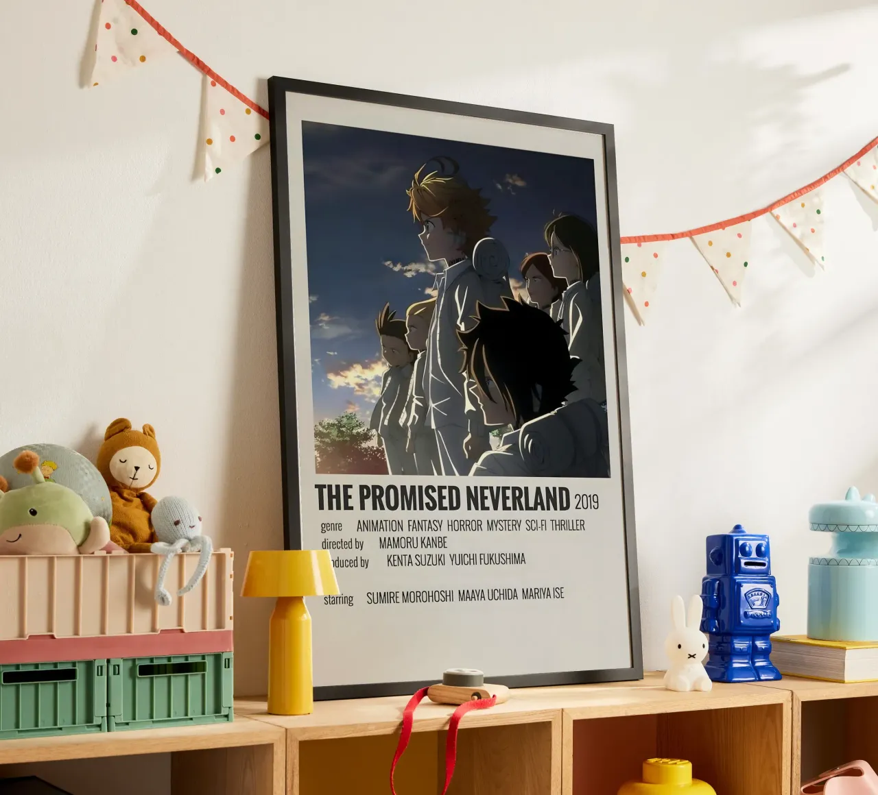 THE PROMISED NEVERLAND 2019 poster con telaio in plastica da Totoya