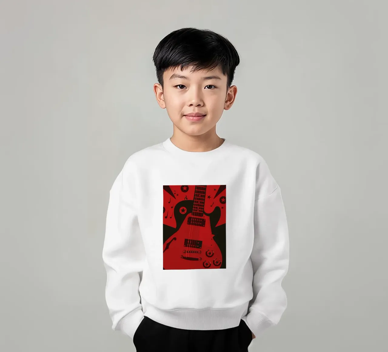 Rockgitarre Kinder Sweatshirt von MUSIC EDITION