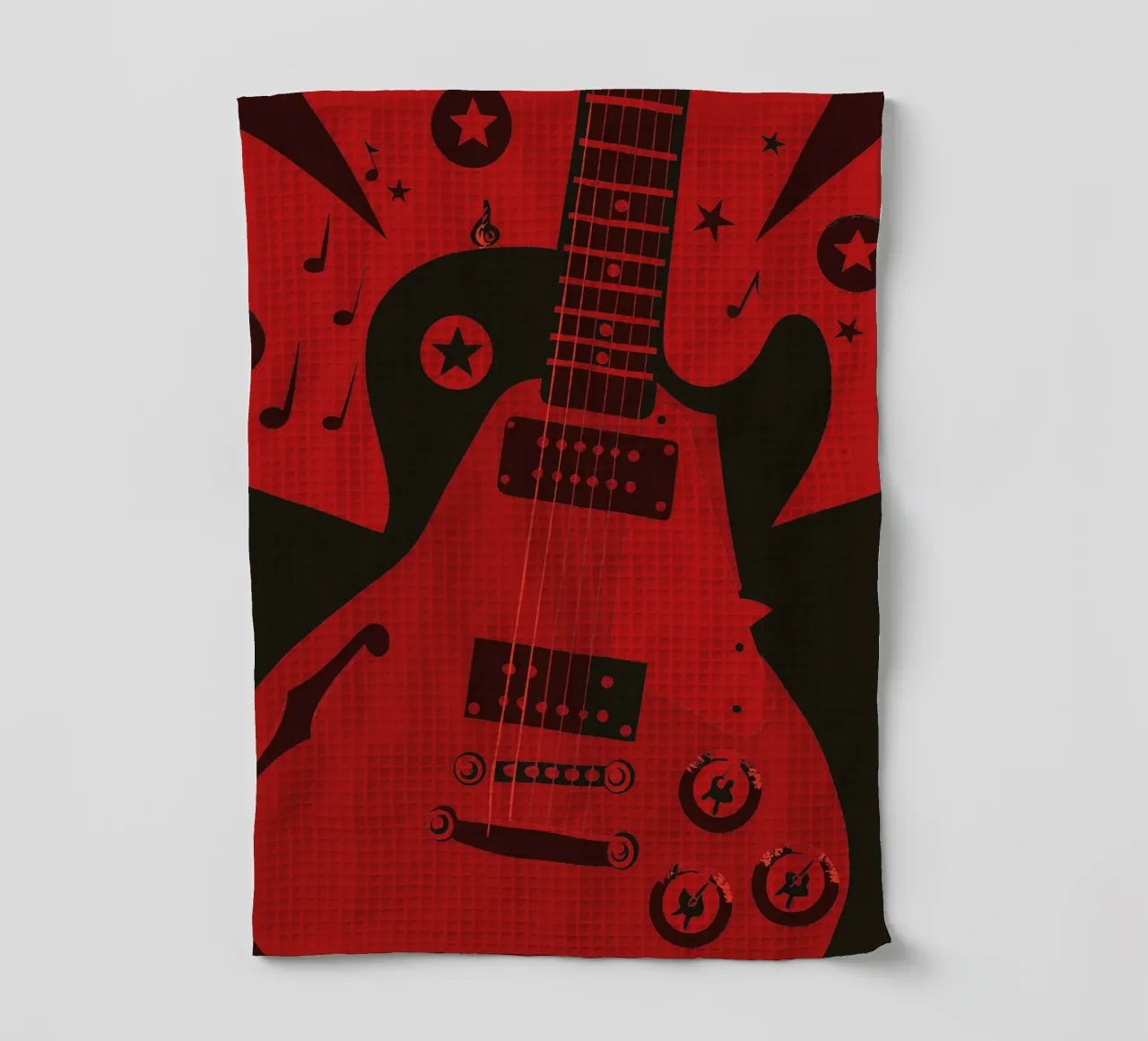 Rock Guitar tea towel by MUSIC EDITION