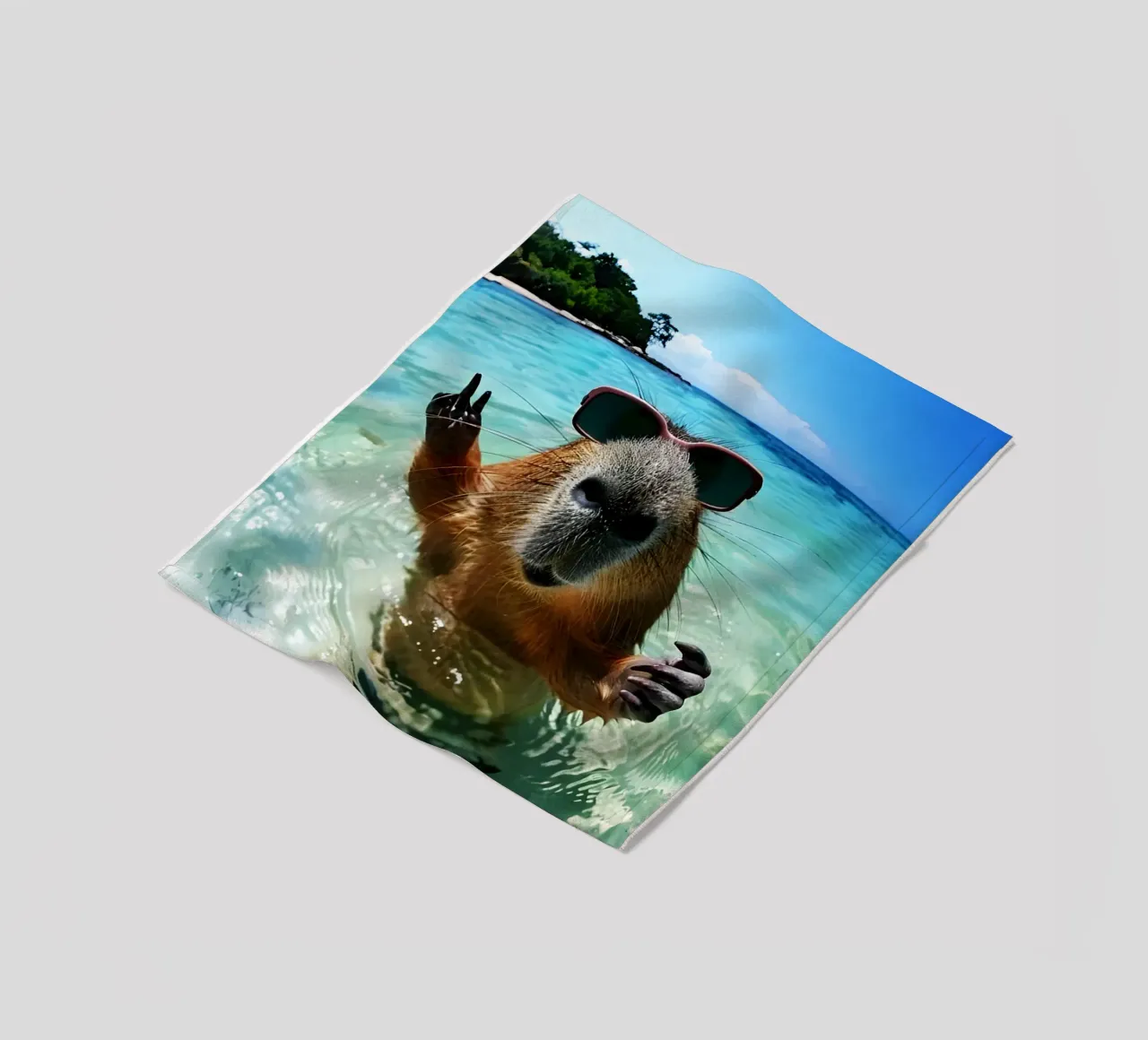 The beast inside me Funny capybara fleece blanket by the gondals