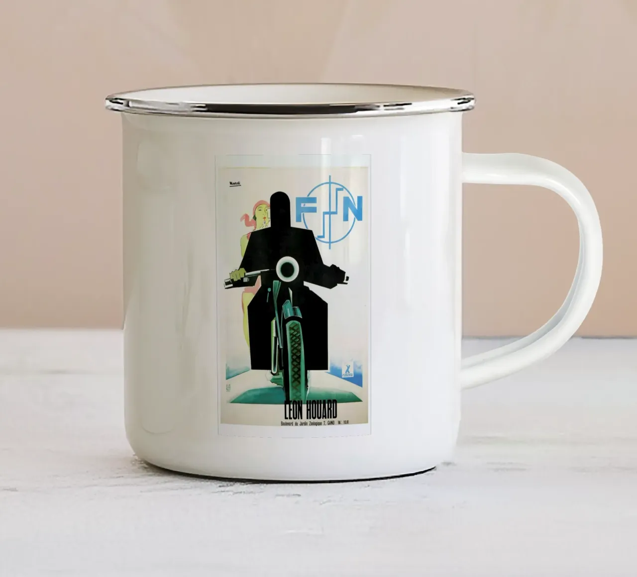 motorcycle1 tazza in smalto da Robert Livingston