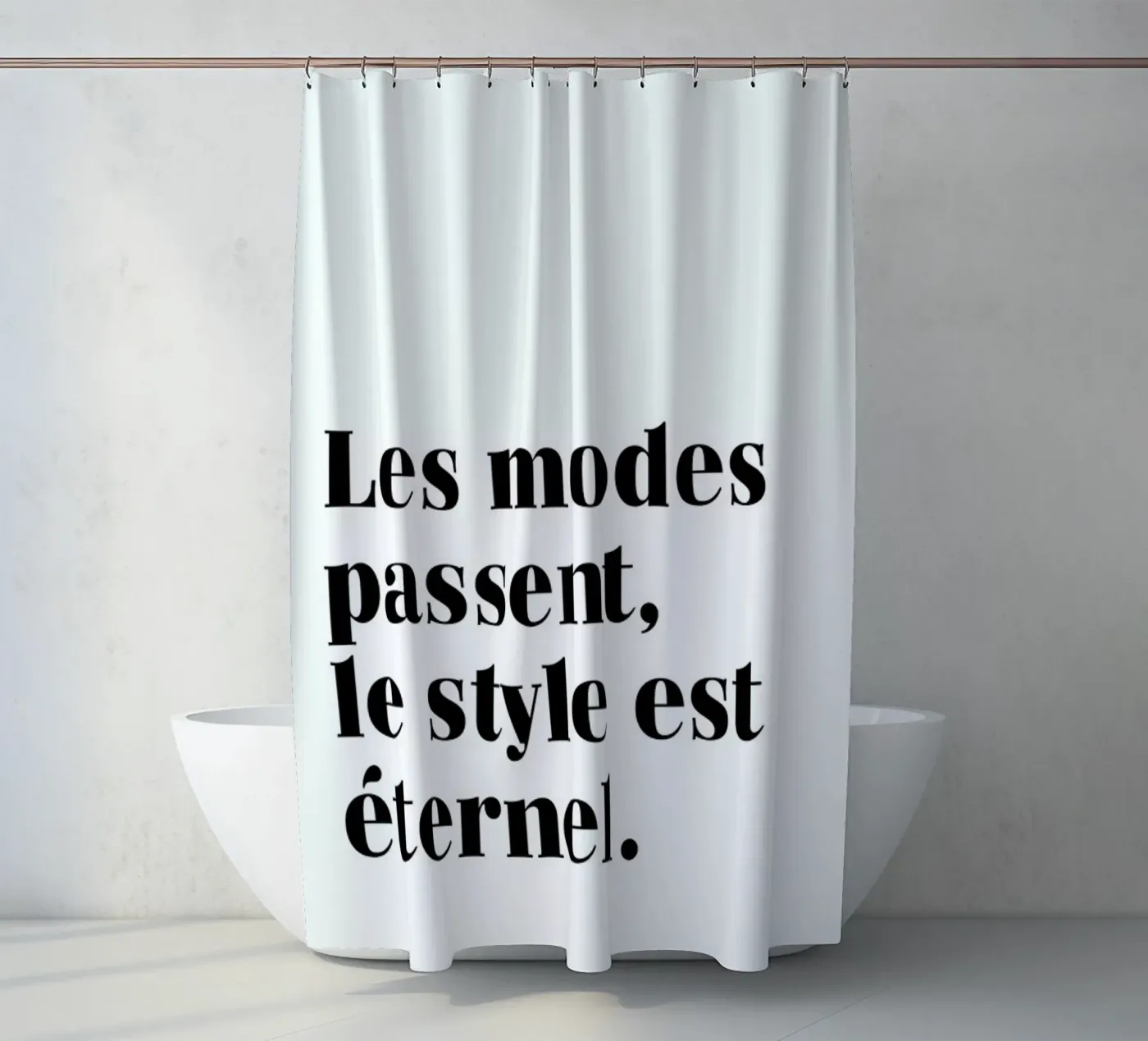 Style éternel douchegordijn van typed