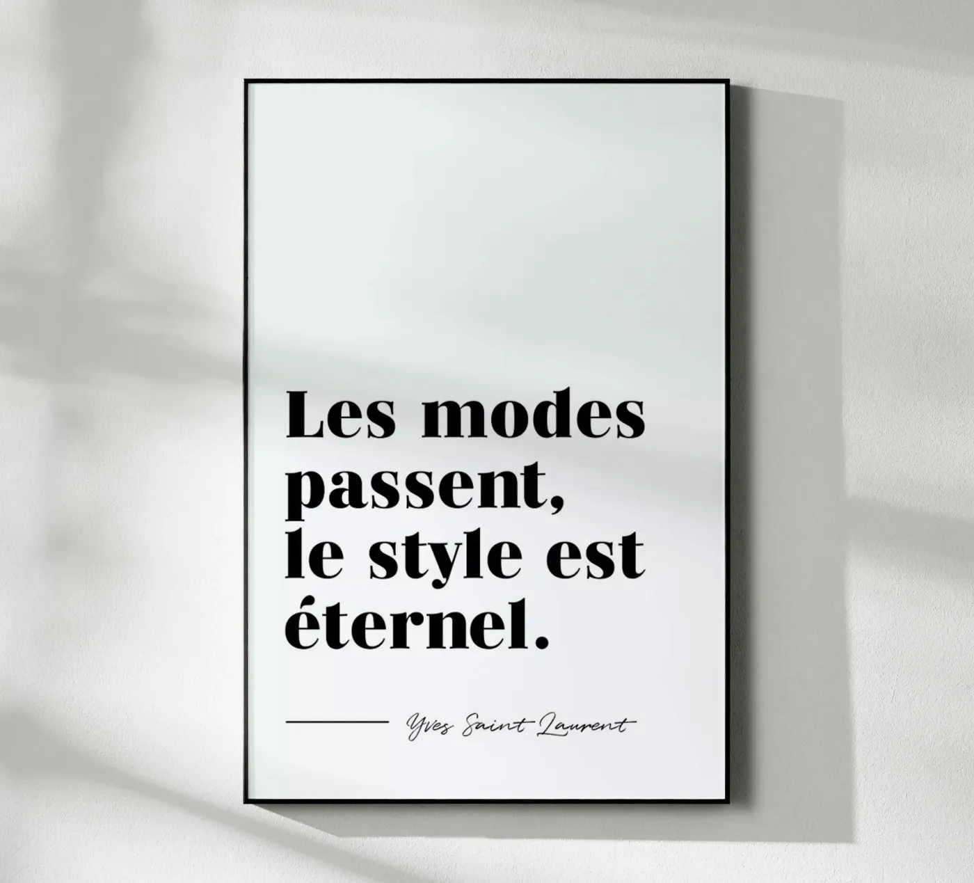 Style éternel plexiglas de typed