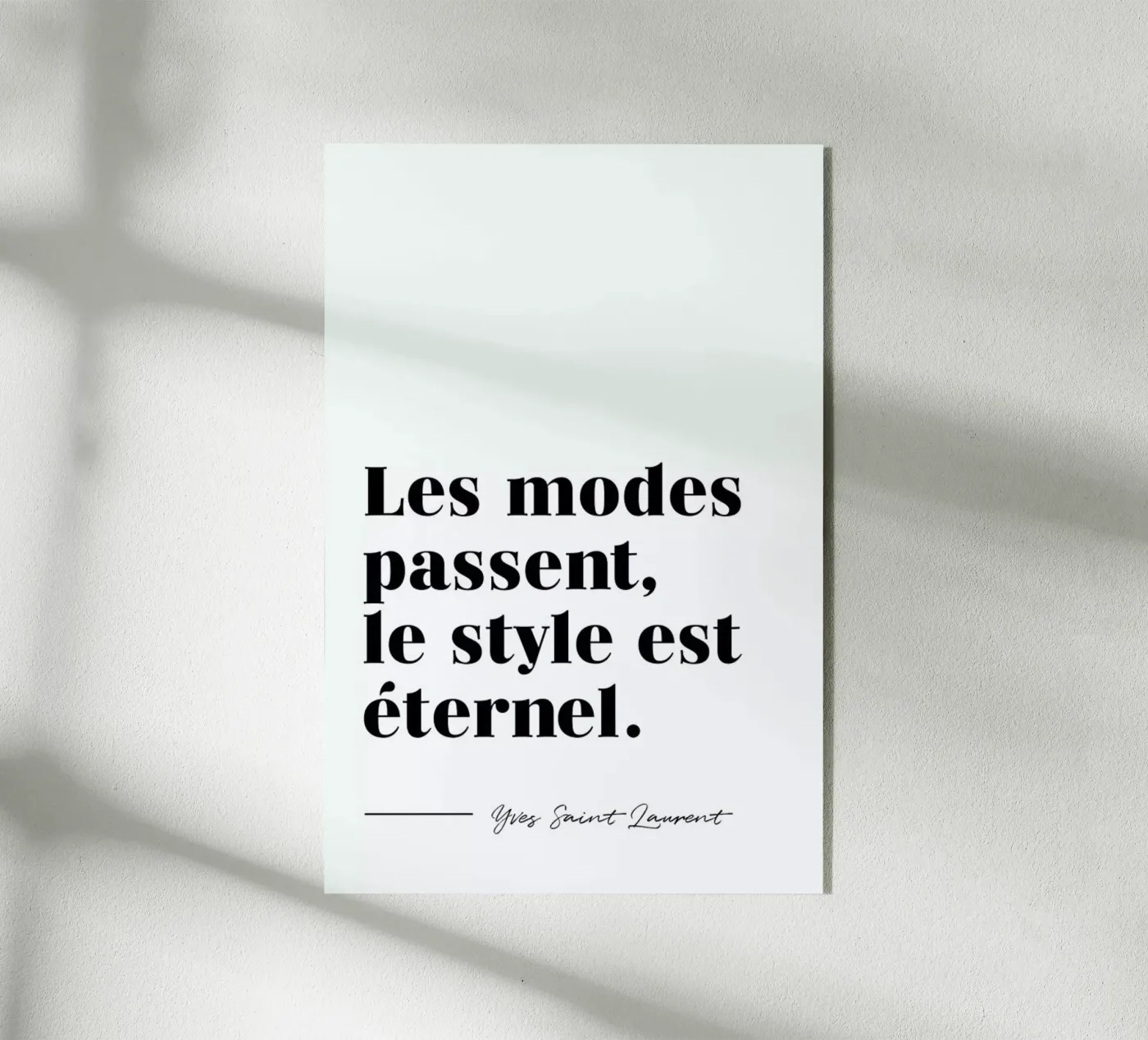 Style éternel plexiglas de typed