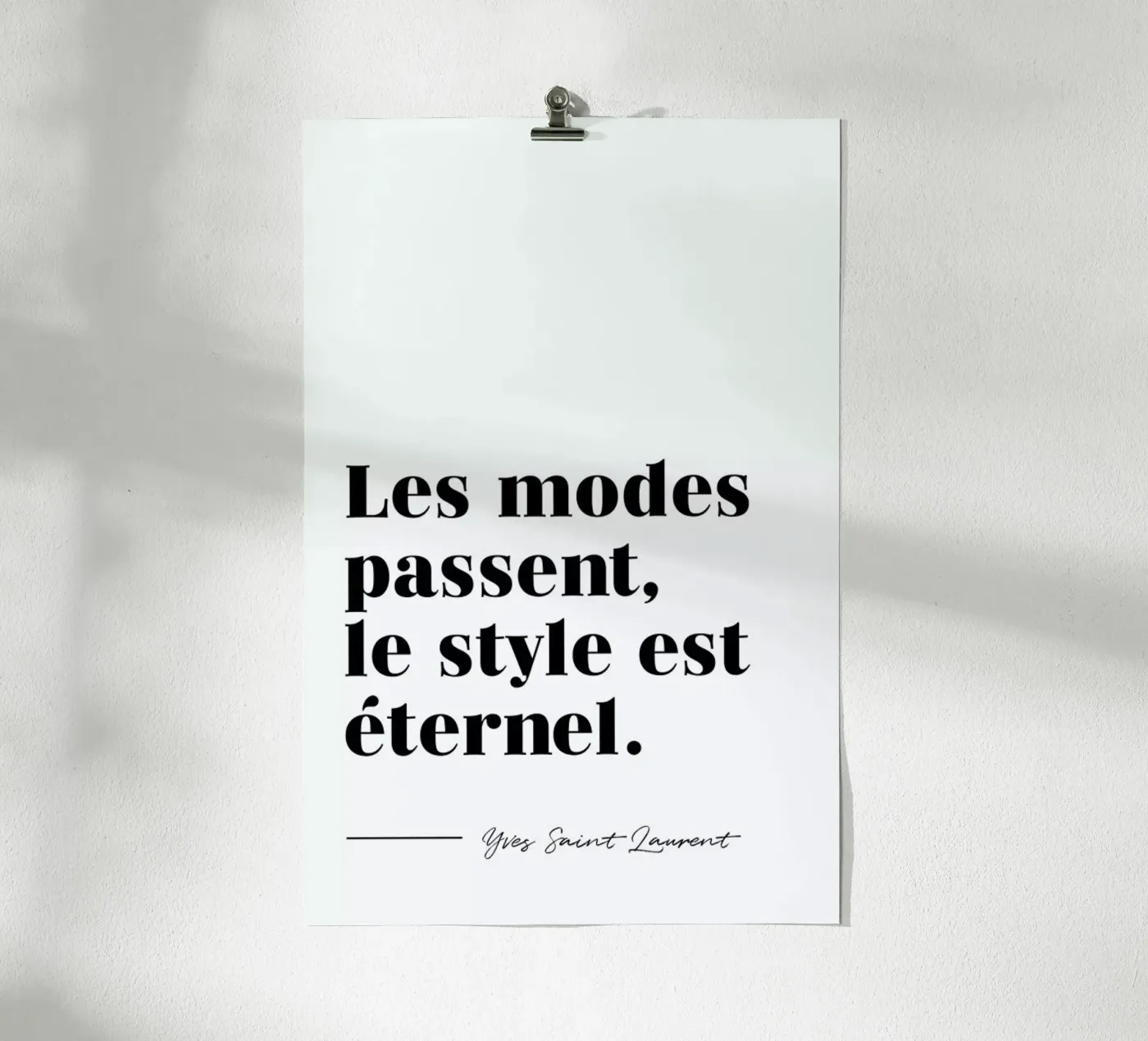 Style éternel poster van typed