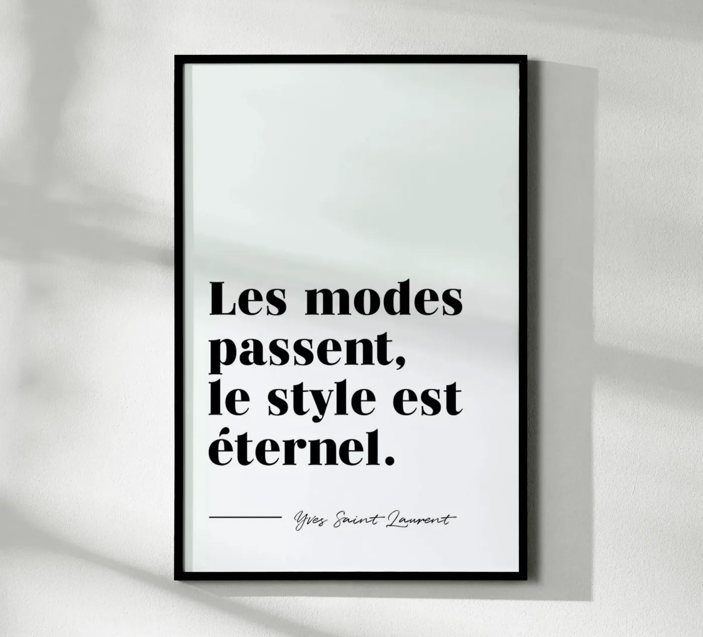 Style éternel poster van typed