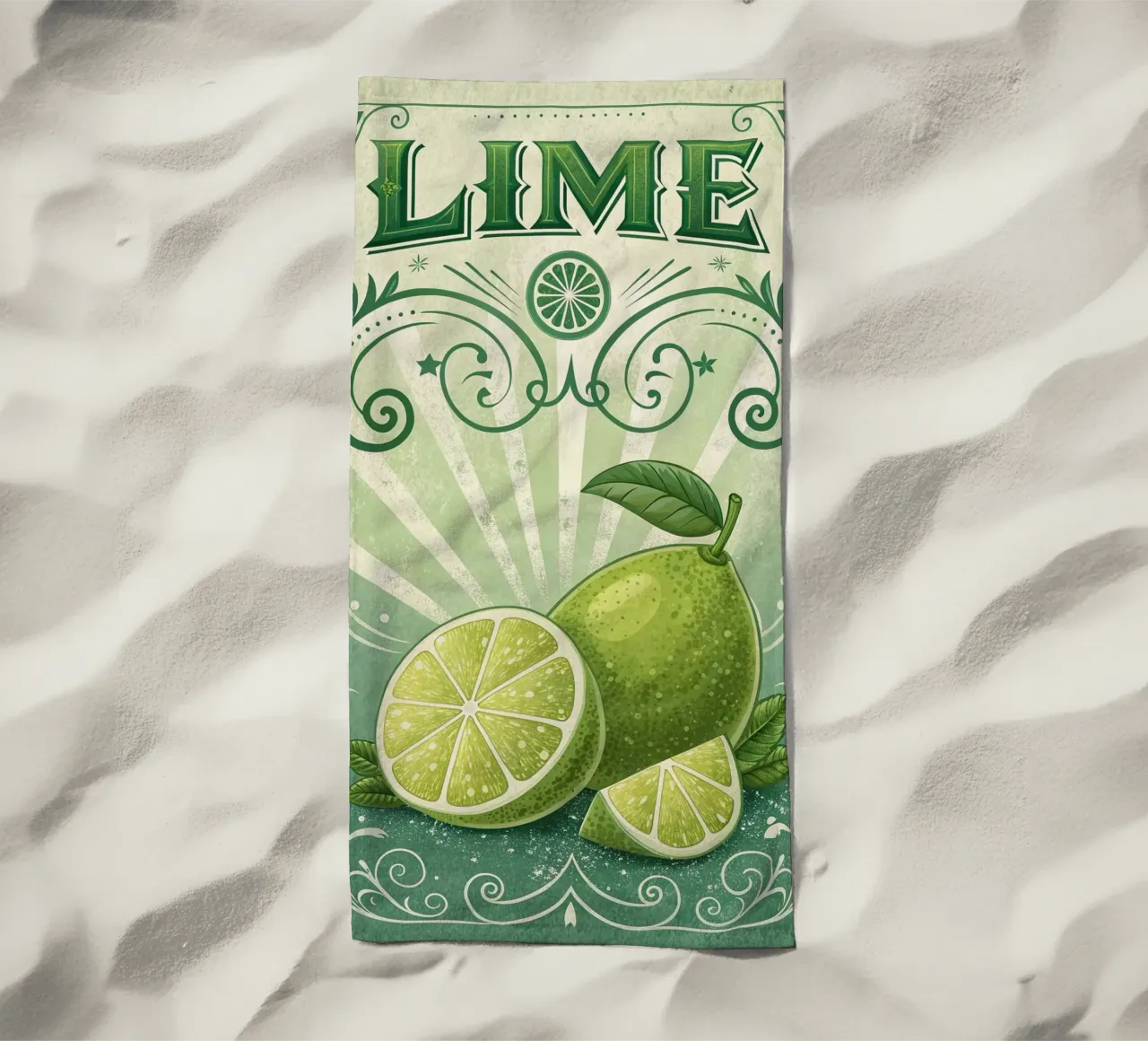 Manifesto della mostra della bevanda rinfrescante Lima telo mare da 🎁 ARTVI-SHOP