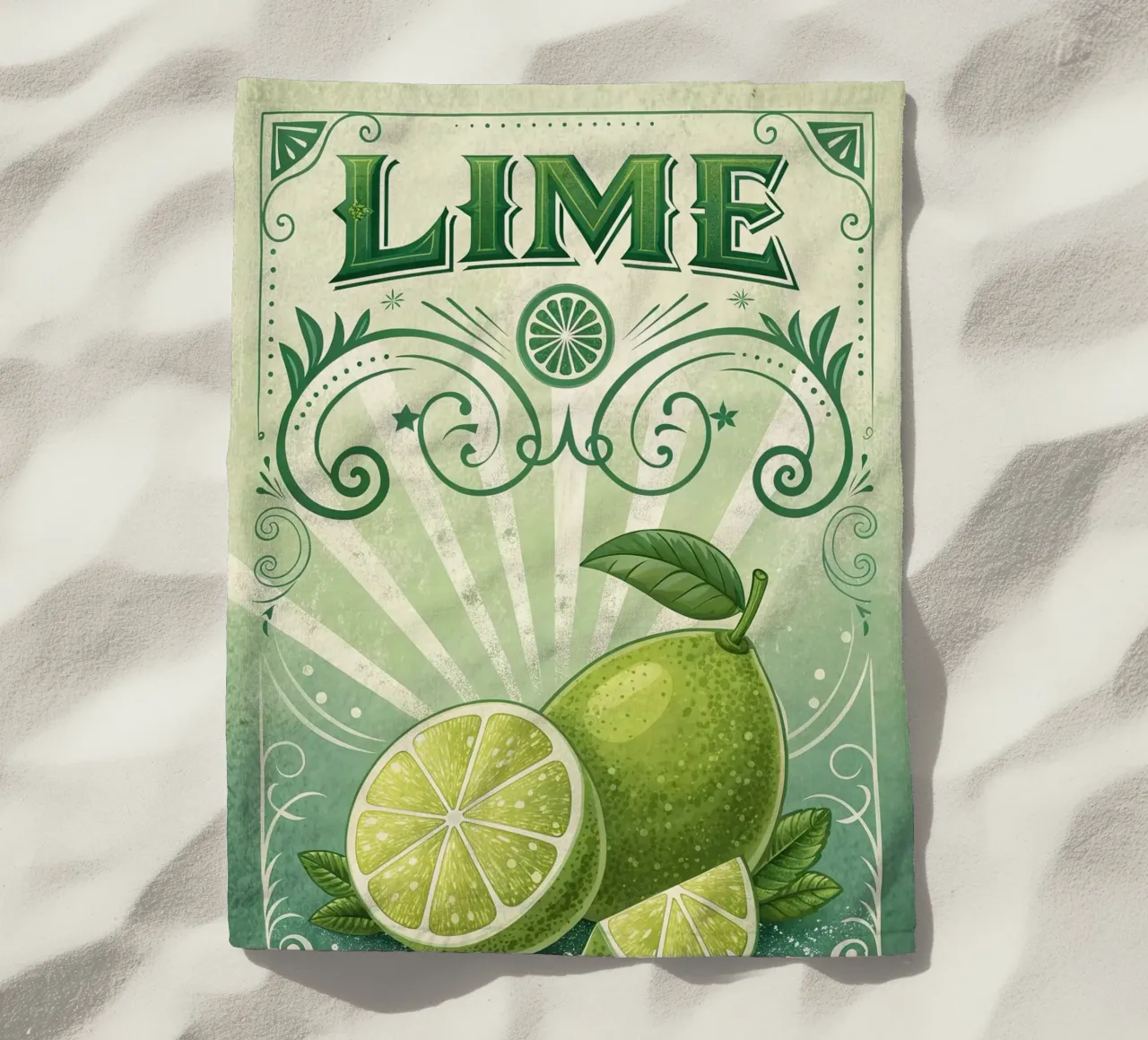 Manifesto della mostra della bevanda rinfrescante Lima telo mare da 🎁 ARTVI-SHOP