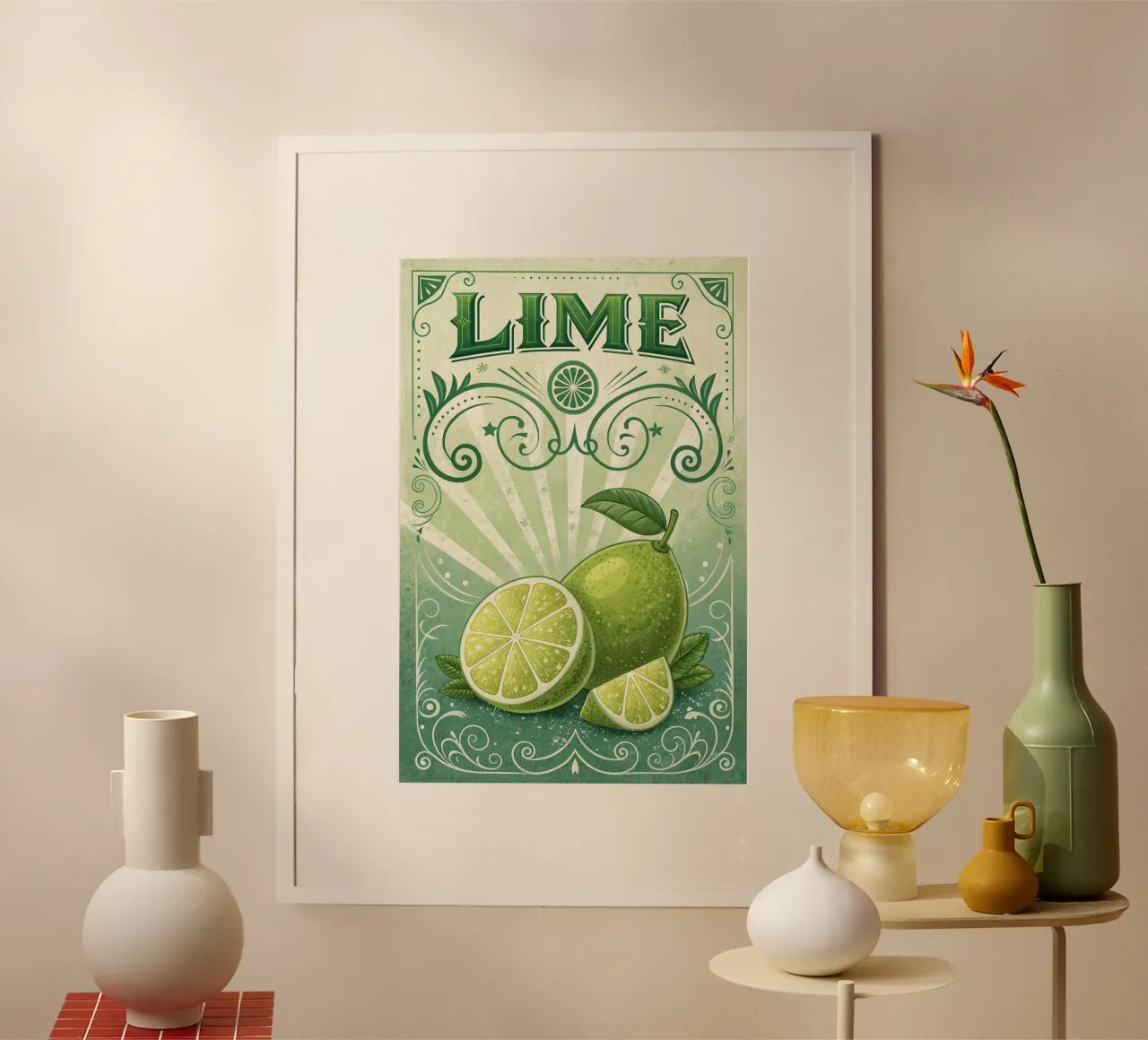 Manifesto della mostra della bevanda rinfrescante Lima carta hahnemühle da 🎁 ARTVI-SHOP