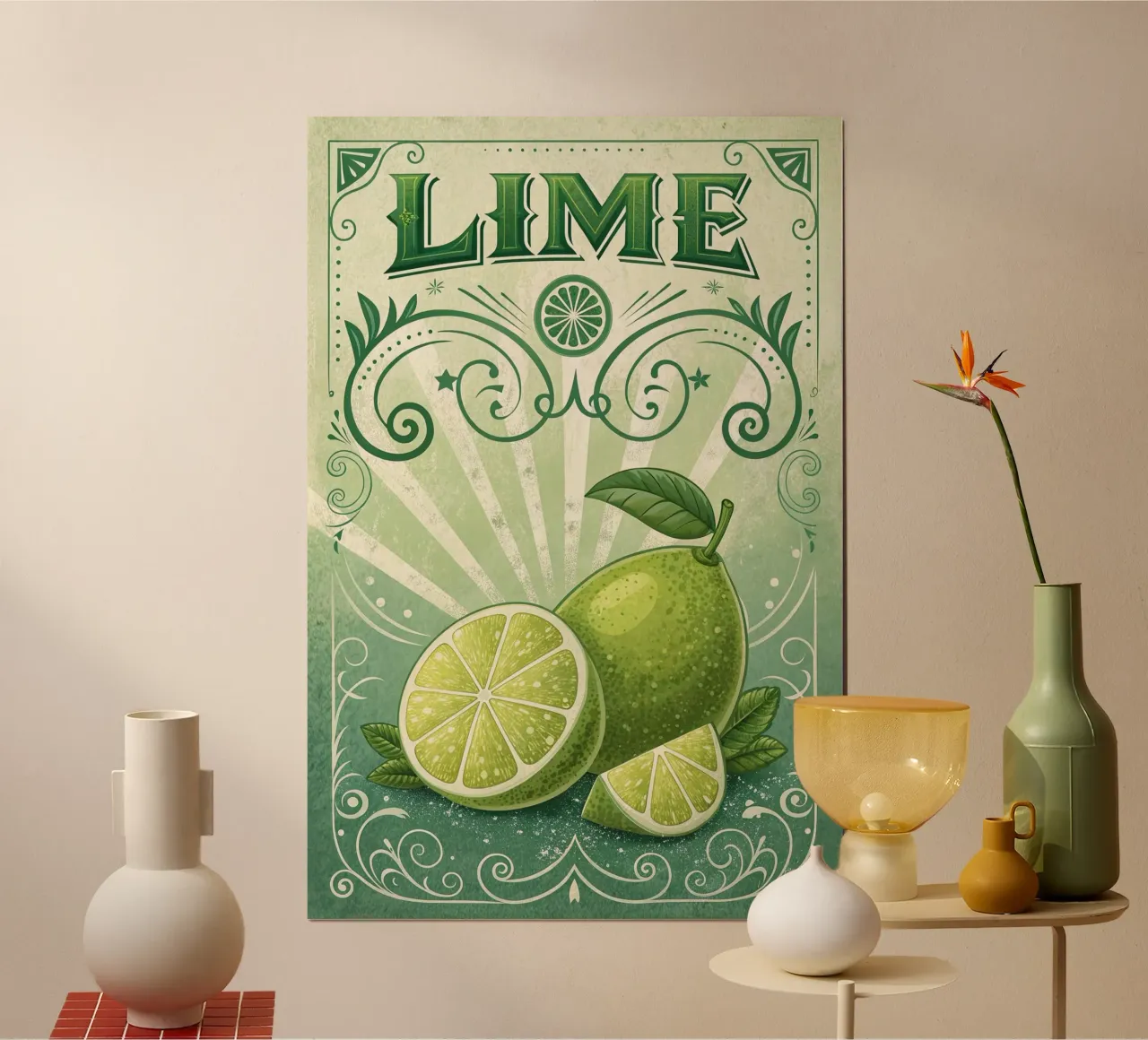 Manifesto della mostra della bevanda rinfrescante Lima carta hahnemühle da 🎁 ARTVI-SHOP