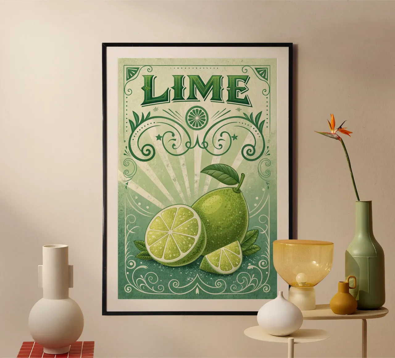 Manifesto della mostra della bevanda rinfrescante Lima carta hahnemühle da 🎁 ARTVI-SHOP