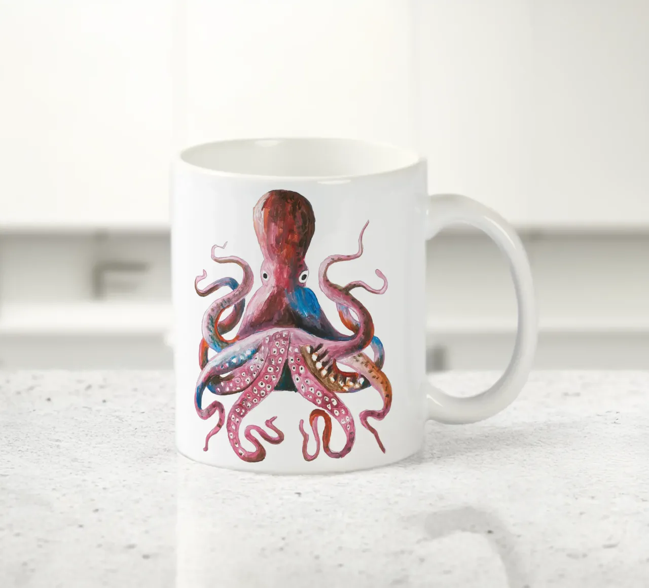 Octopus tazza in ceramica da Femke Zwaan