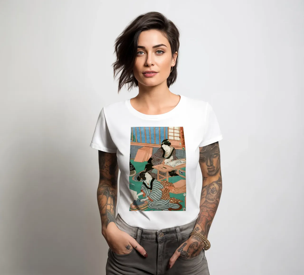 Kunisada - The Class of the Craftsmen II t-shirt da donna da ARTOTHEK