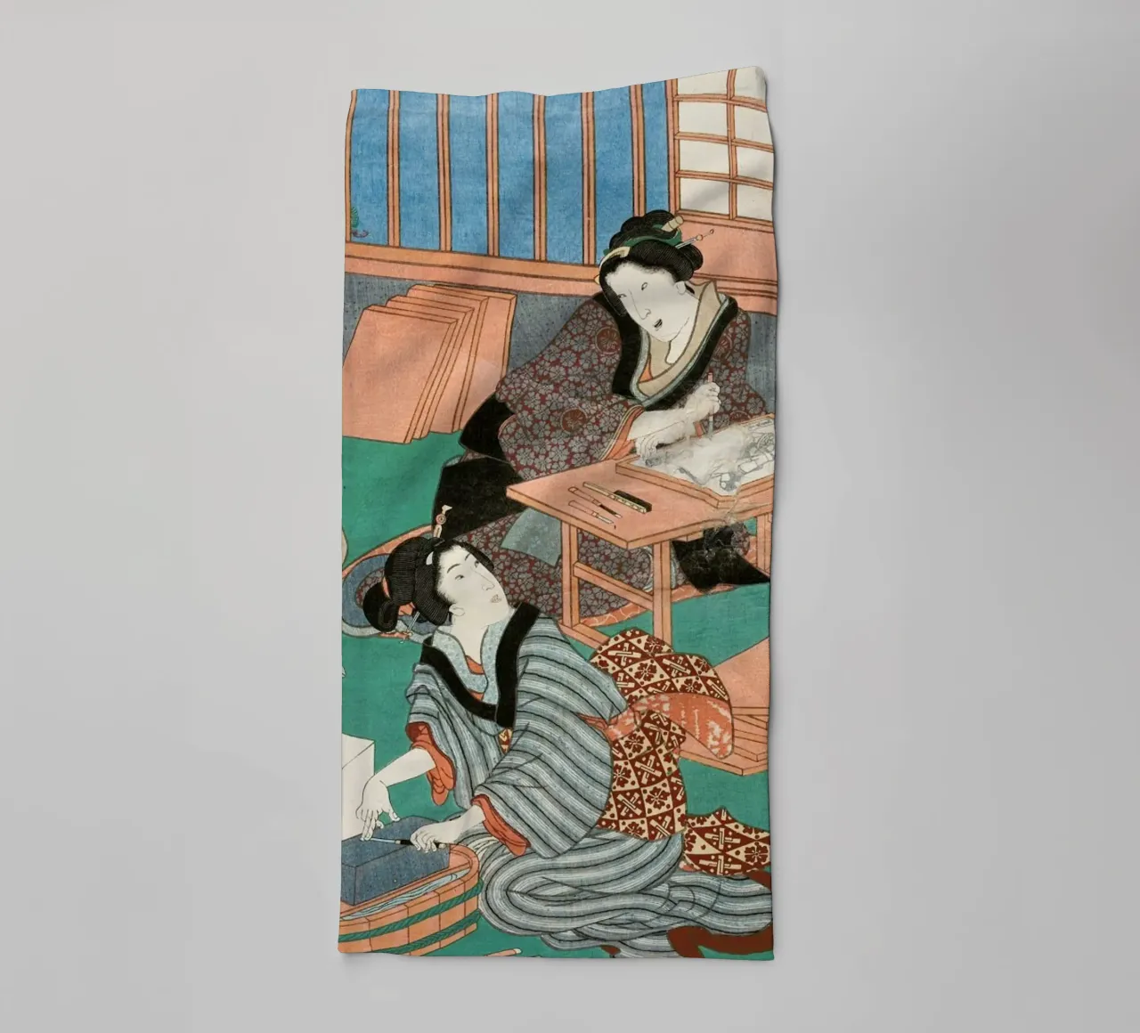 Kunisada - The Class of the Craftsmen II asciugamano da bagno da ARTOTHEK