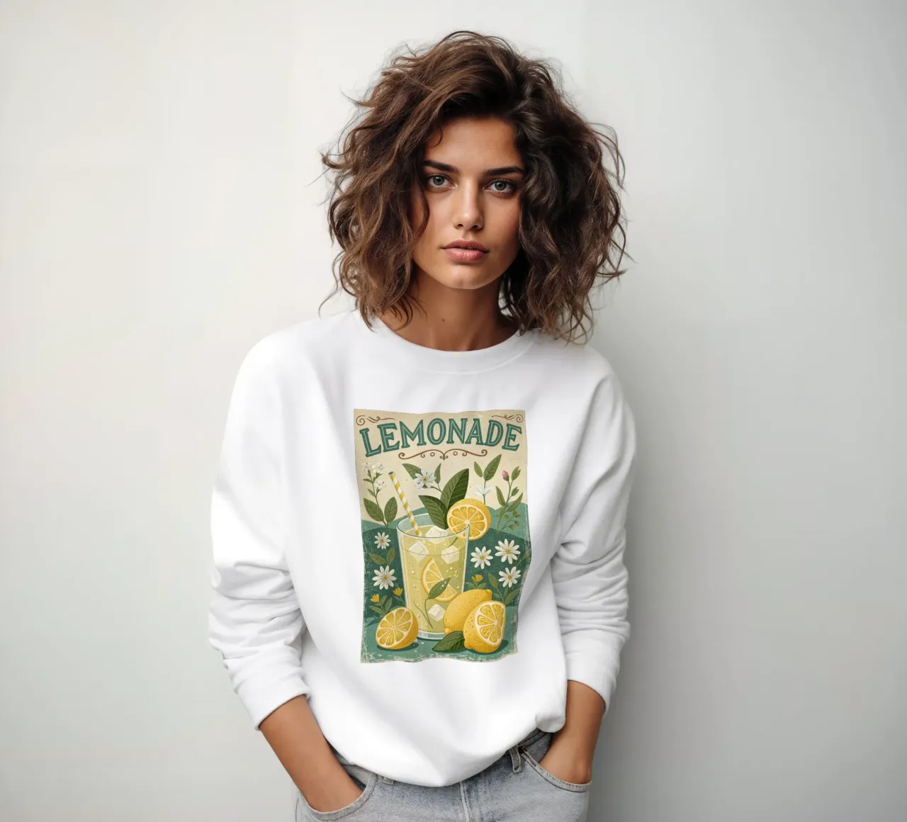 Lemonade refreshing drink exhibition poster sweatshirt by 🎁 ARTVI-SHOP