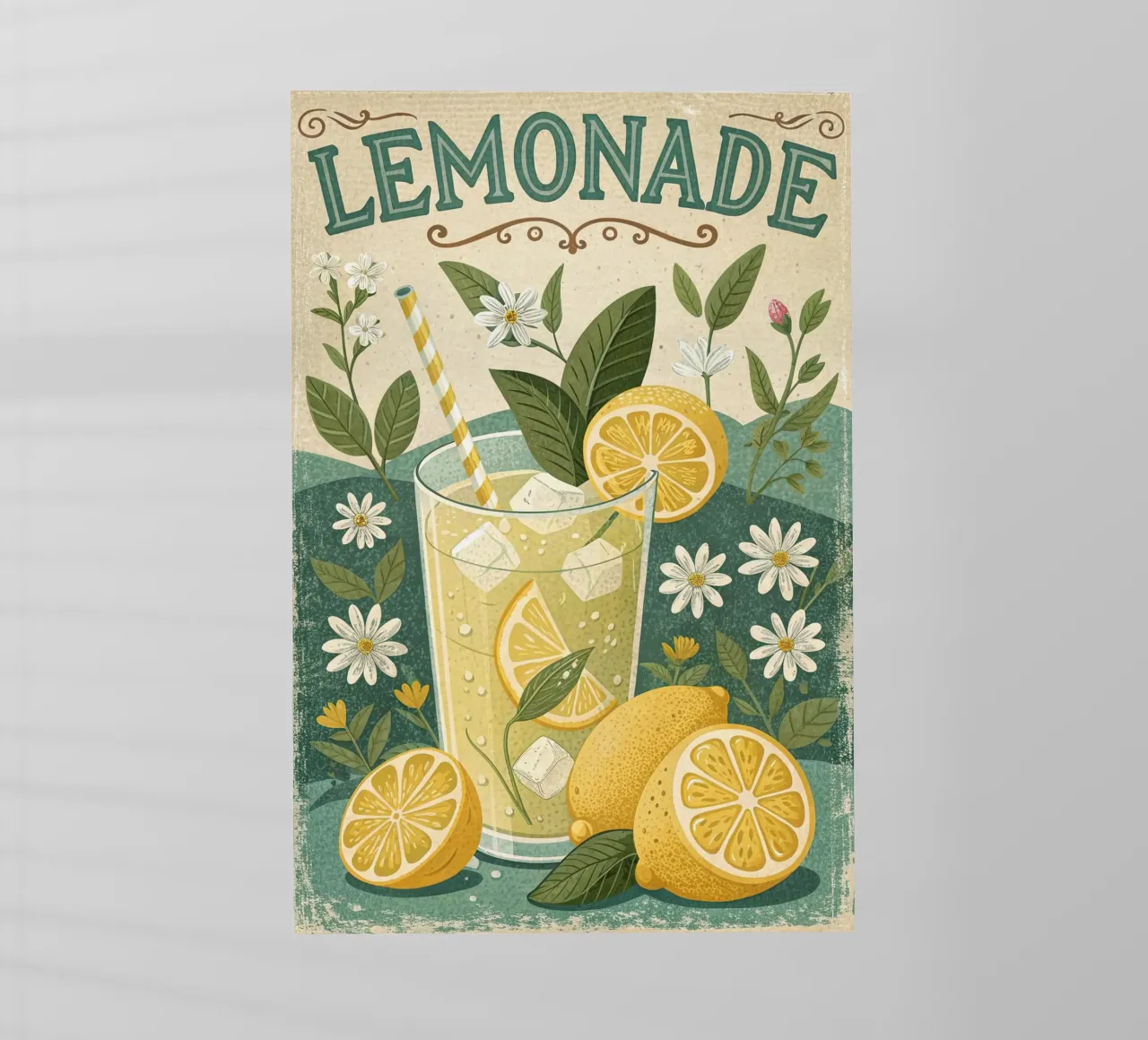 Poster espositivo della bevanda rinfrescante limonata pellicola backlit da 🎁 NOBELART