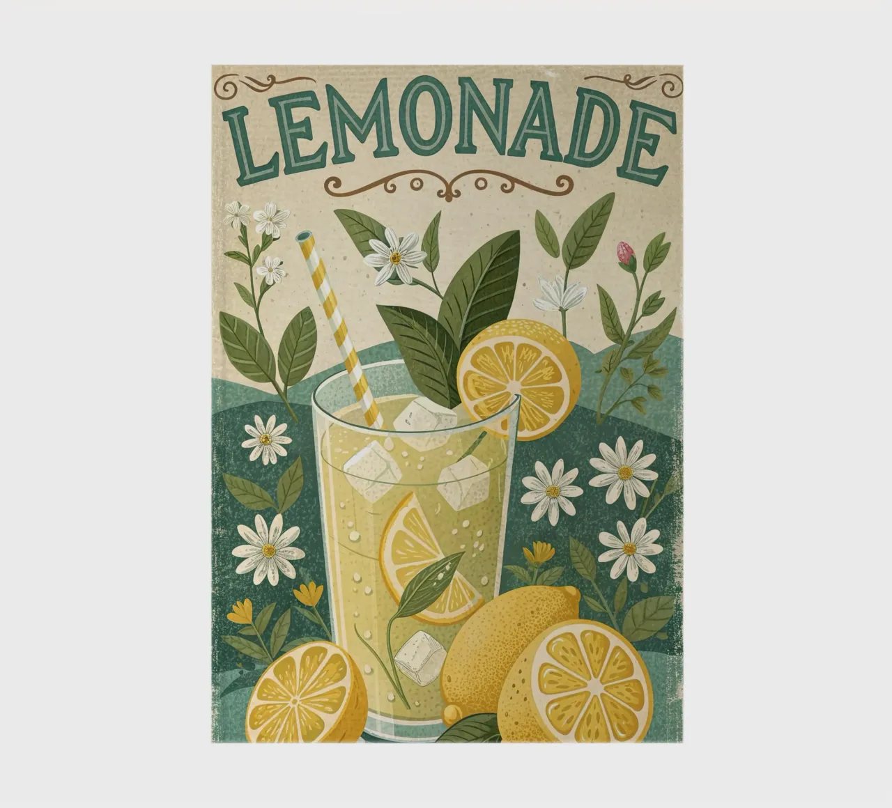 Lemonade refreshing drink exhibition poster notebook by 🎁 ARTVI-SHOP