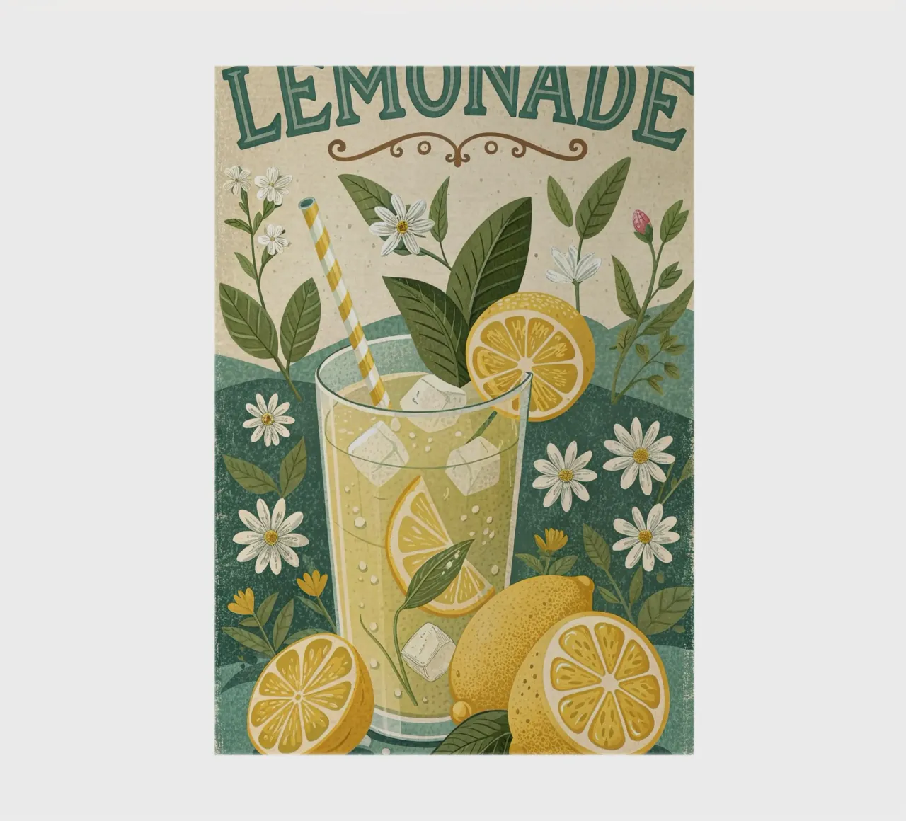 Lemonade refreshing drink exhibition poster notebook by 🎁 ARTVI-SHOP