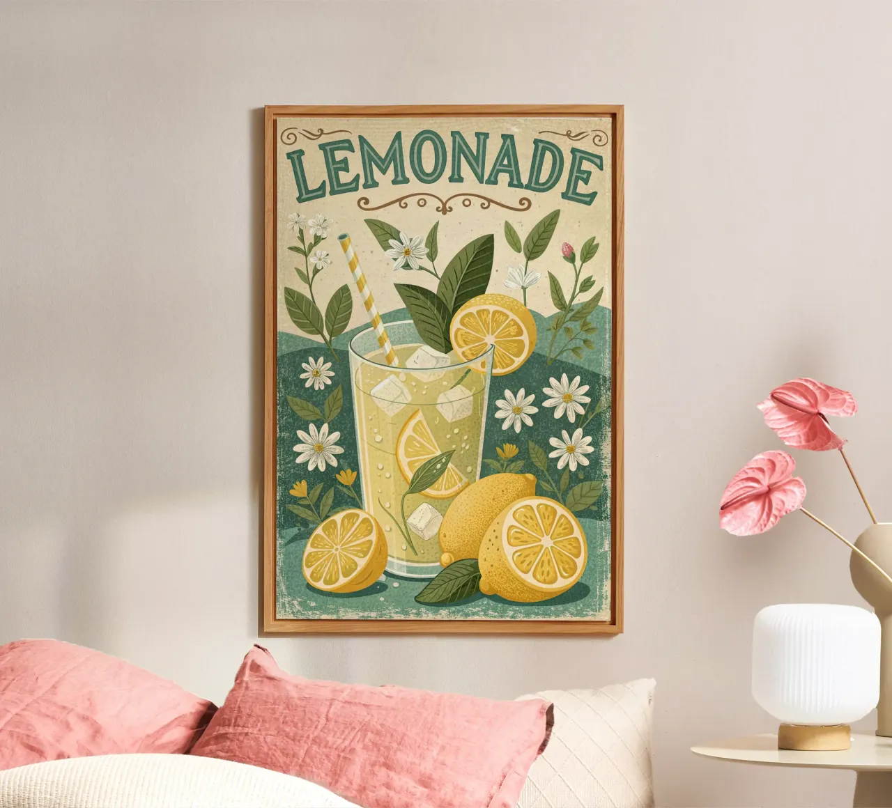 Affiche d'exposition sur les boissons rafraîchissantes à base de limonade panneau forex de 🎁 ARTVI-SHOP