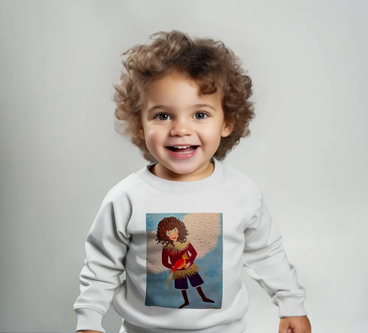 L'angelo custode Raffaele felpa neonato da irenissima