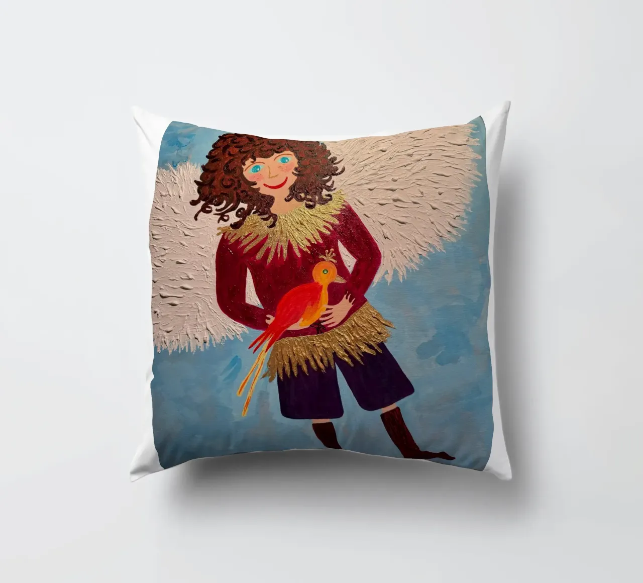 L'angelo custode Raffaele cuscino da irenissima