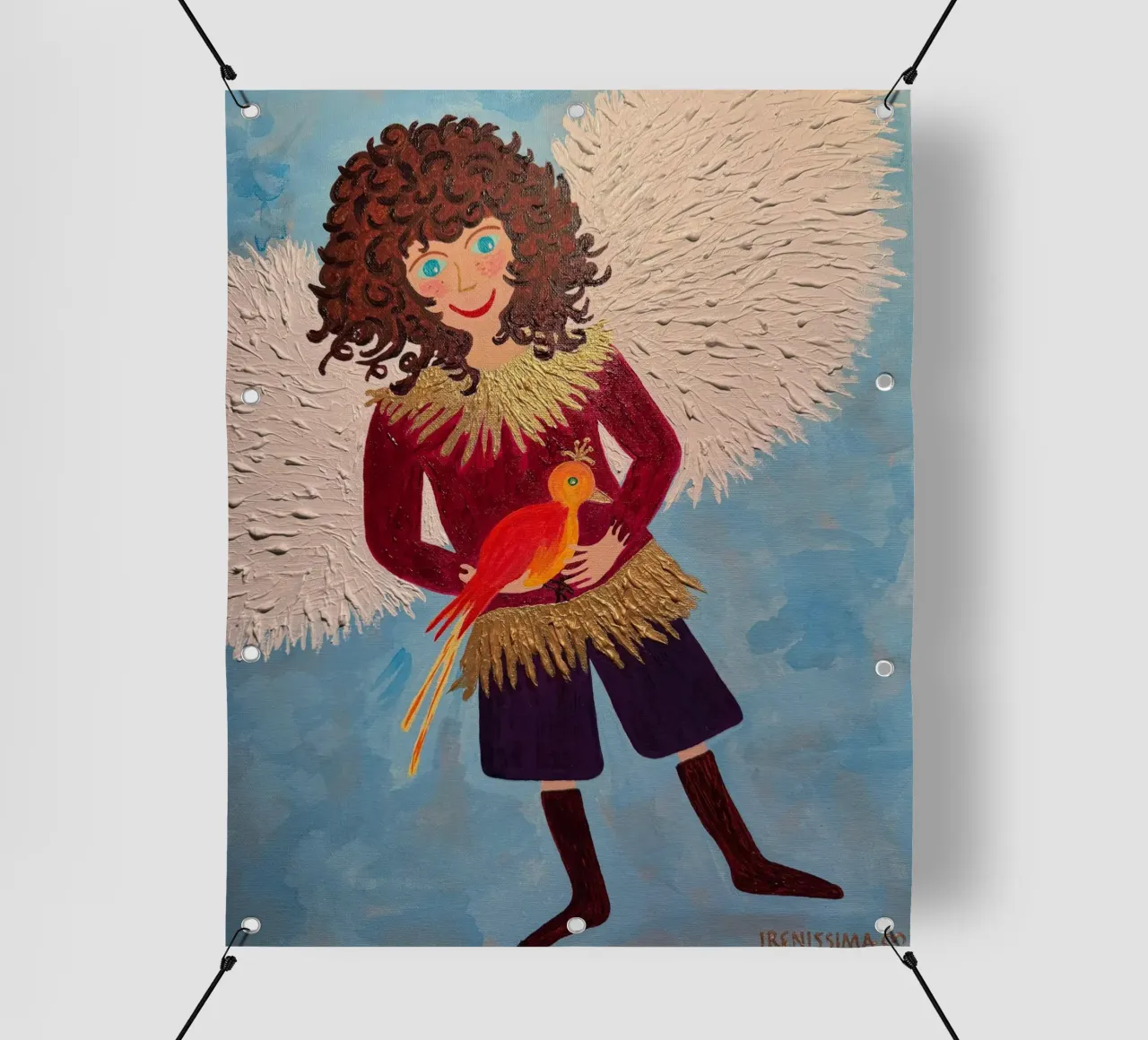 L'angelo custode Raffaele telo in pvc da irenissima