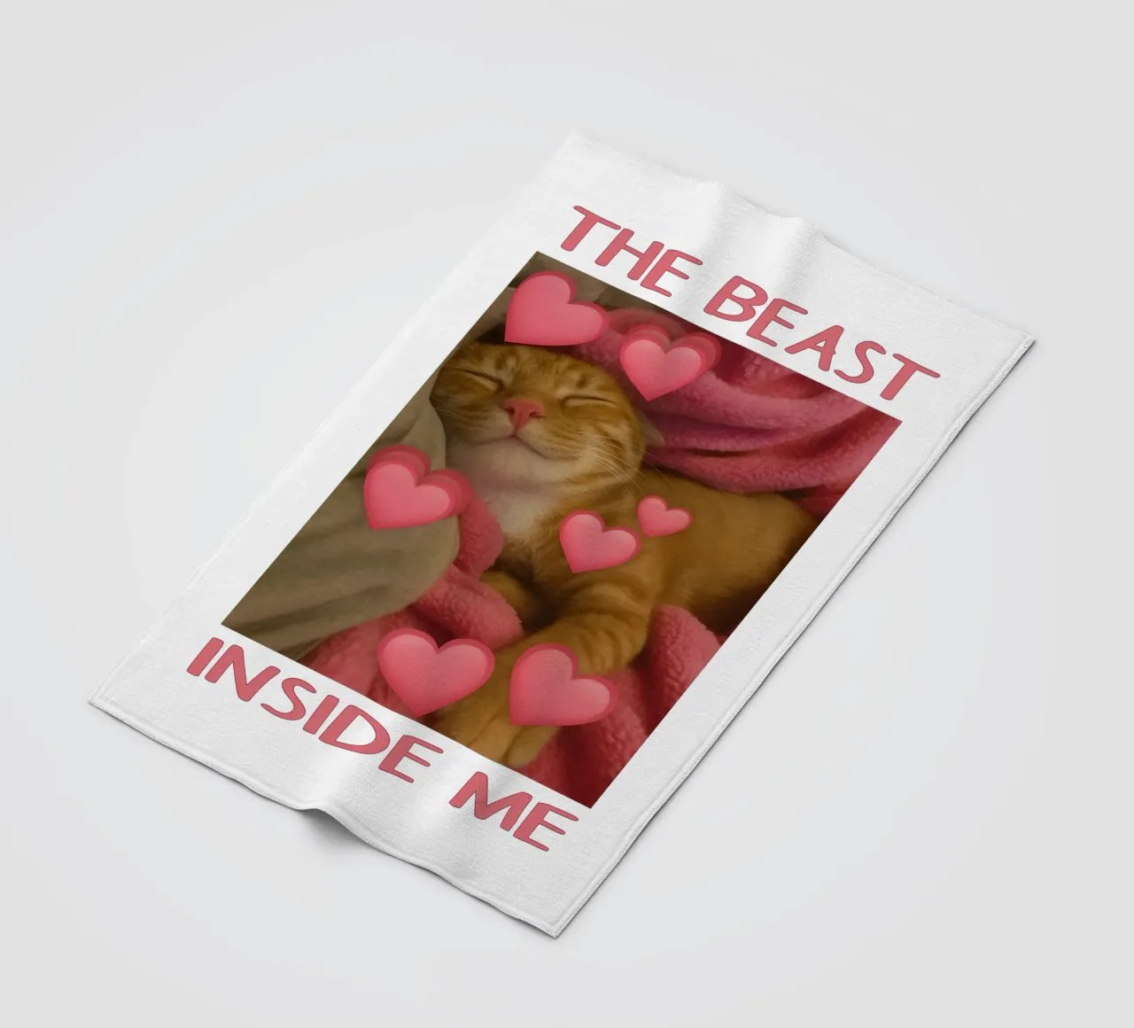 he beast inside me Funny Cat fleece blanket by the gondals