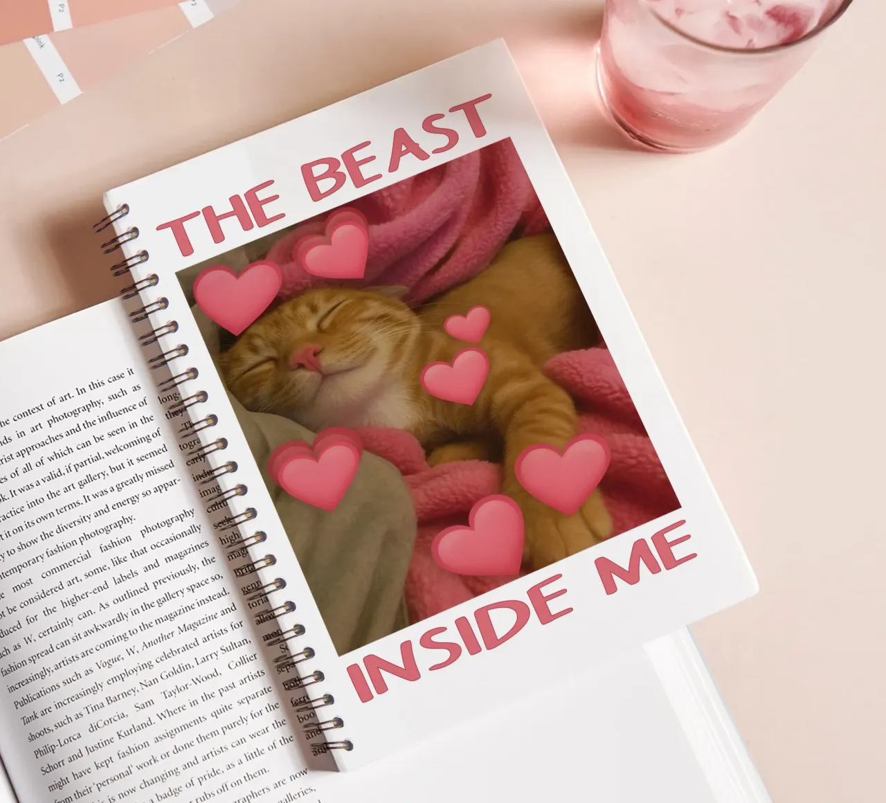 he beast inside me Funny Cat spiral notebook by the gondals