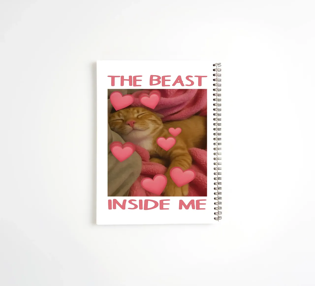 he beast inside me Funny Cat spiral notebook by the gondals