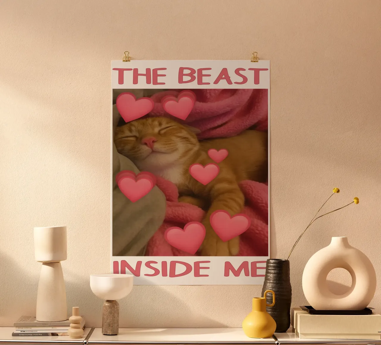 he beast inside me Funny Cat hahnemühle by the gondals