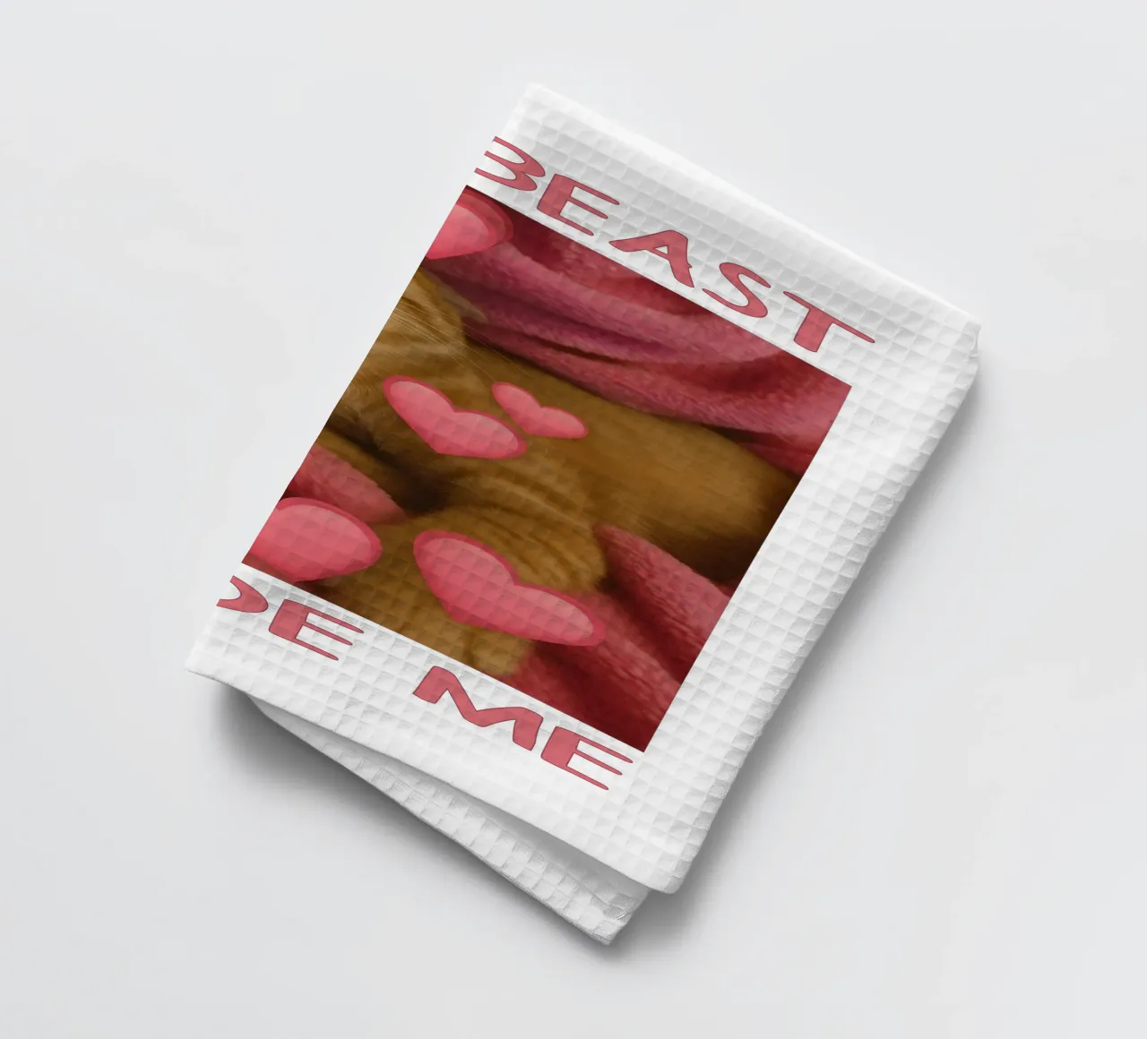 he beast inside me Funny Cat tea towel by the gondals