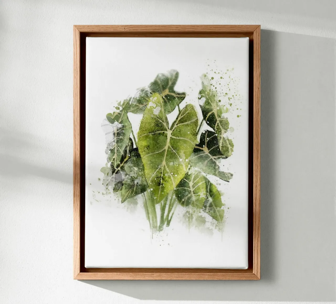 Pianta di filodendro tela con Cornice a cassetta da Abstract Botanical Art