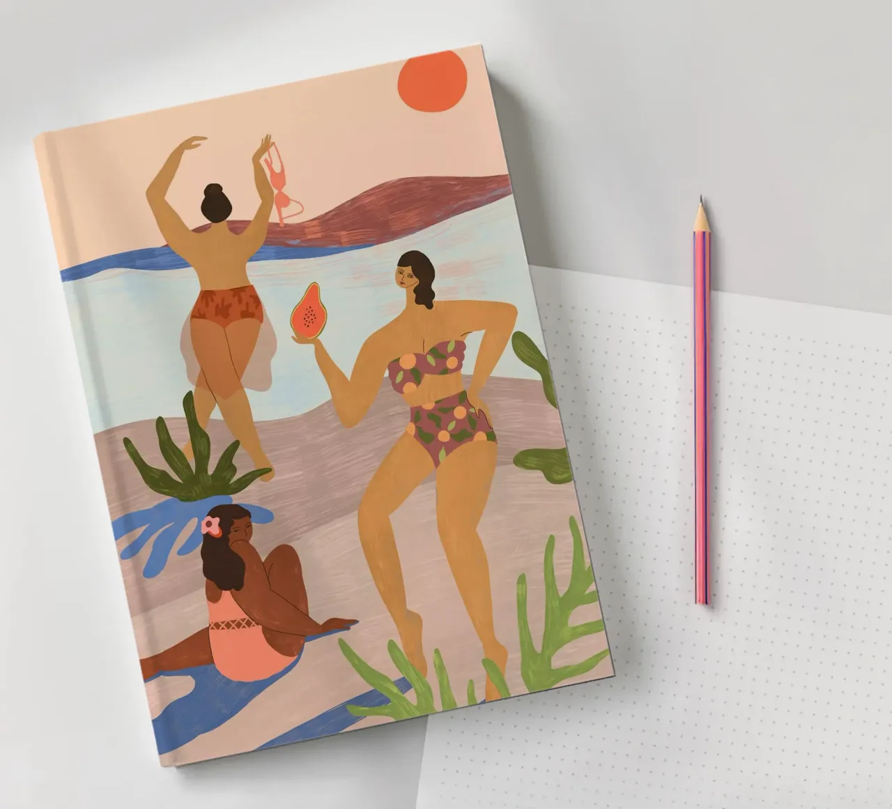 A Day at the Beach notebook by Arty Guava
