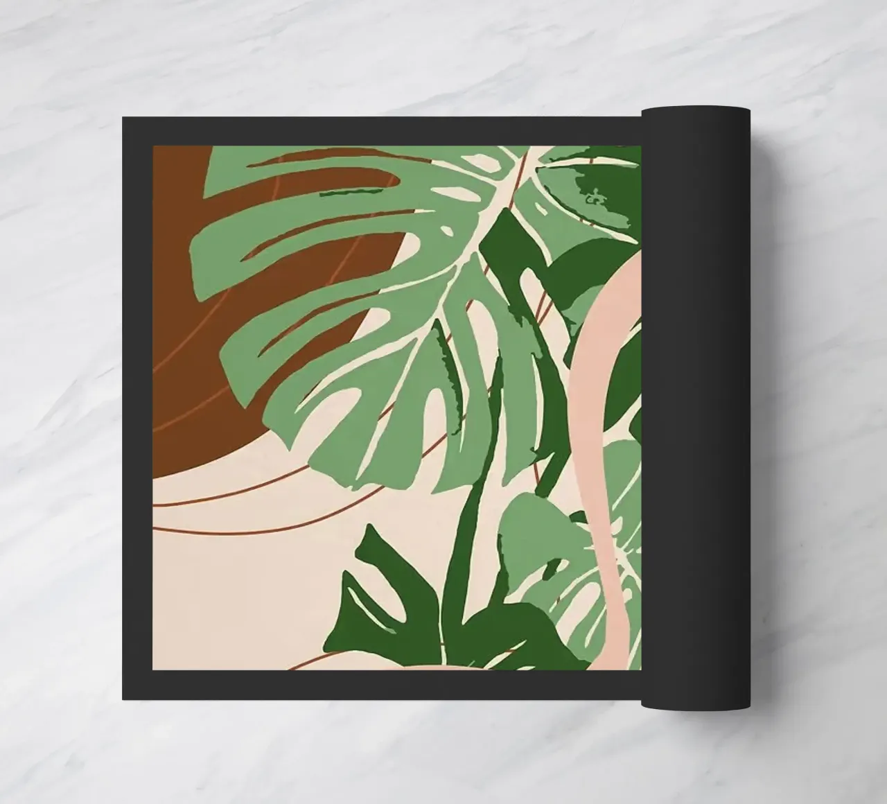 Foglie astratte di Monstera zerbino da Abstract Botanical Art
