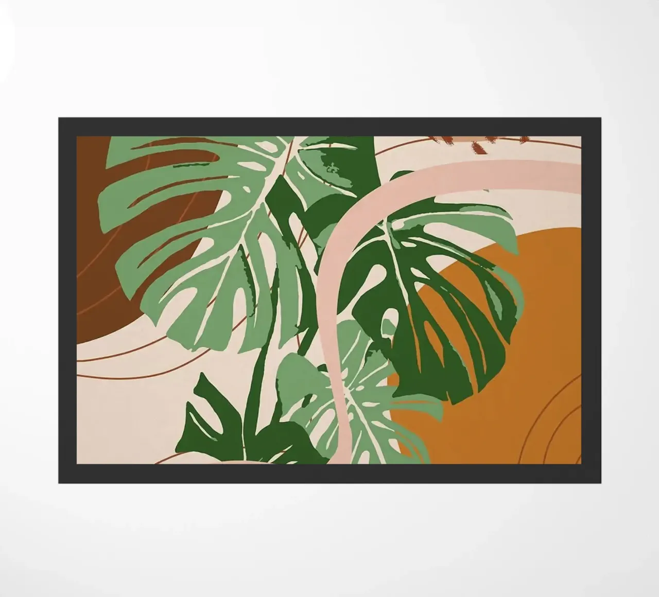 Foglie astratte di Monstera zerbino da Abstract Botanical Art