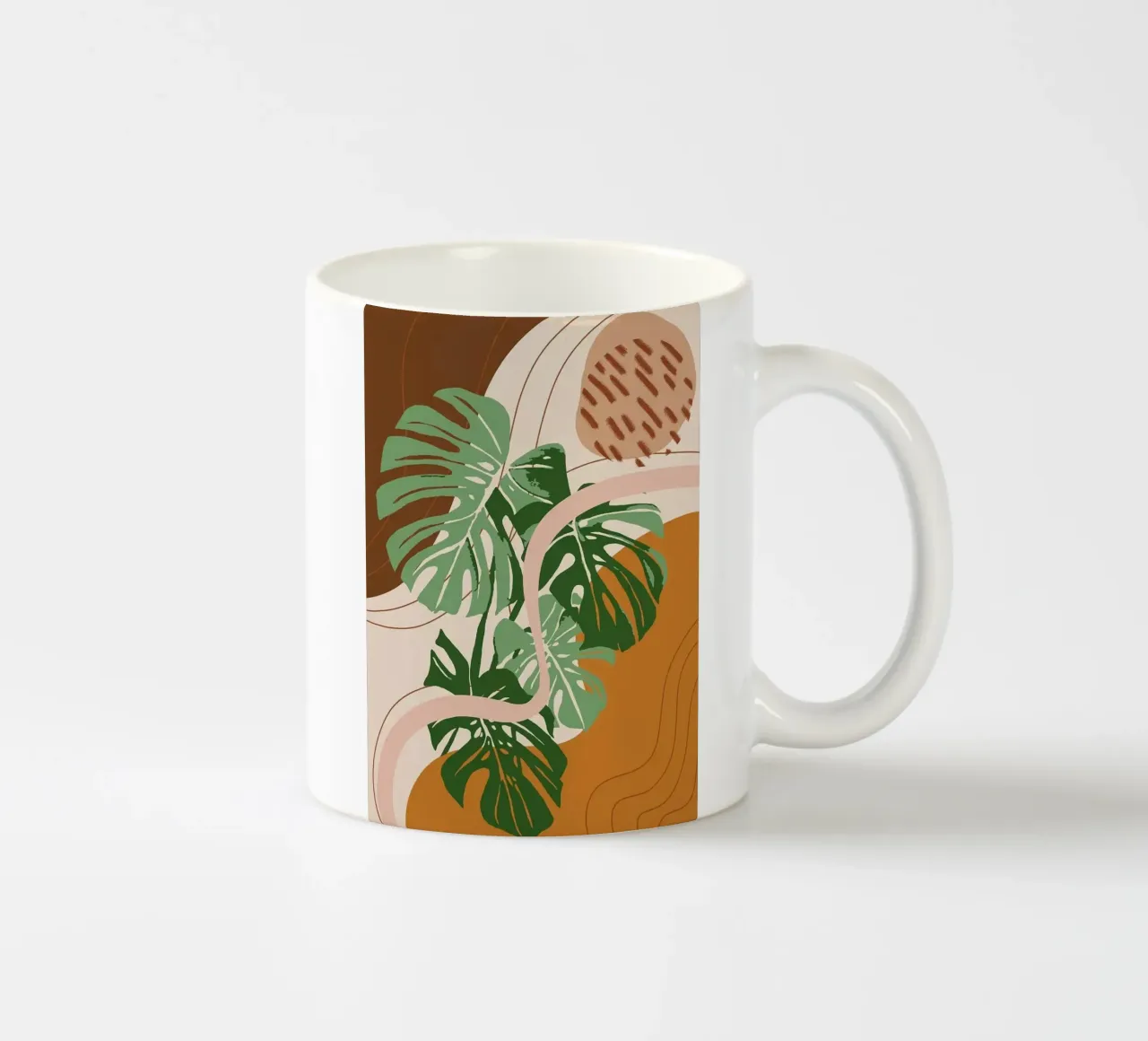 Foglie astratte di Monstera tazza in ceramica da Abstract Botanical Art