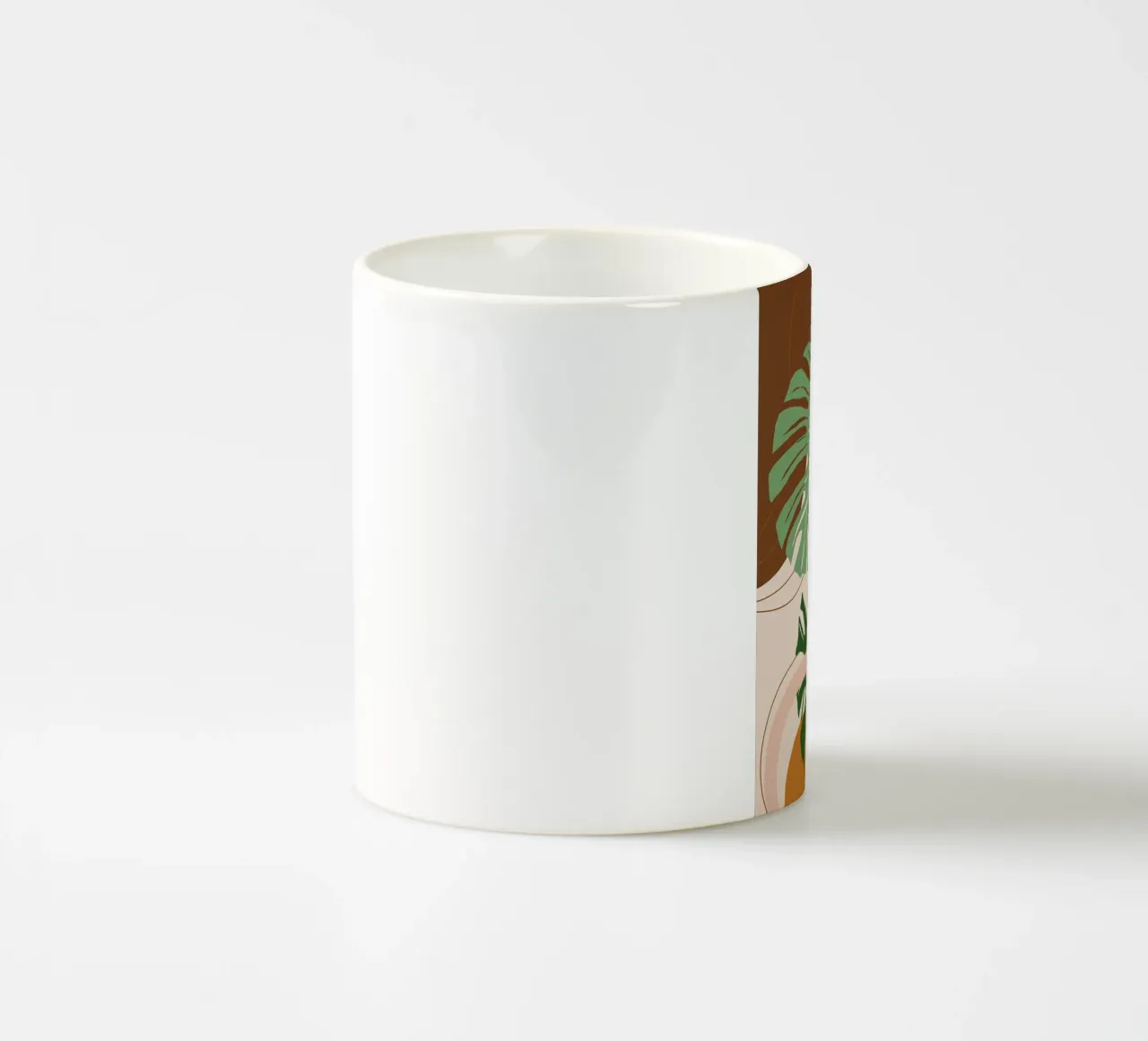 Foglie astratte di Monstera tazza in ceramica da Abstract Botanical Art