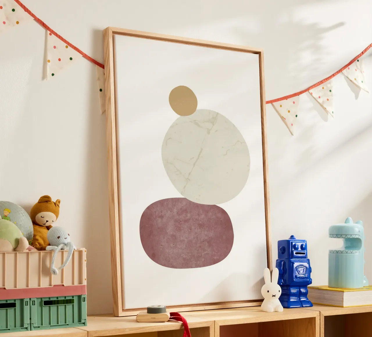 Pietre in equilibrio 2 tela con Cornice a cassetta da NouveauPrints