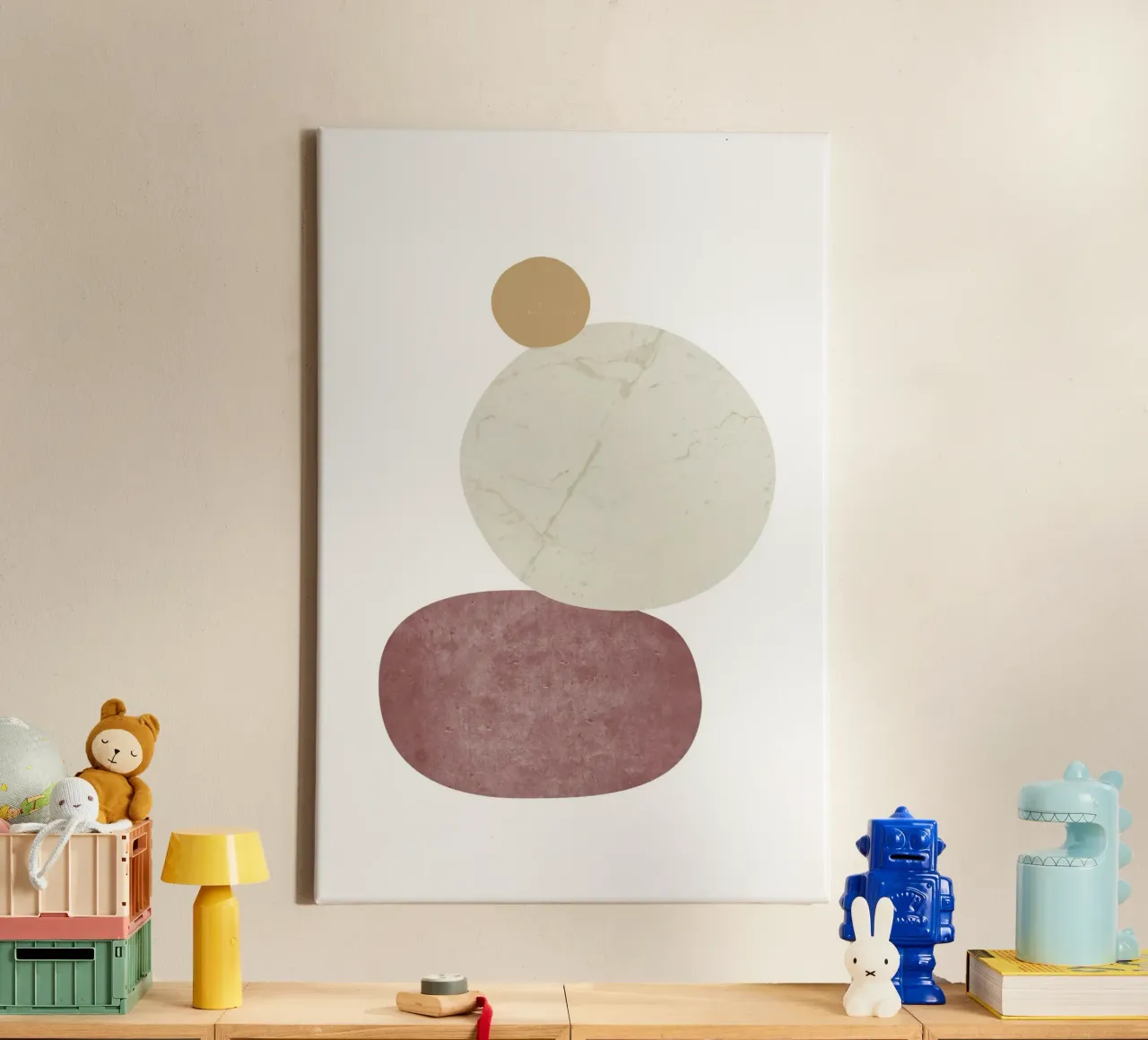 Pietre in equilibrio 2 tela con Cornice a cassetta da NouveauPrints