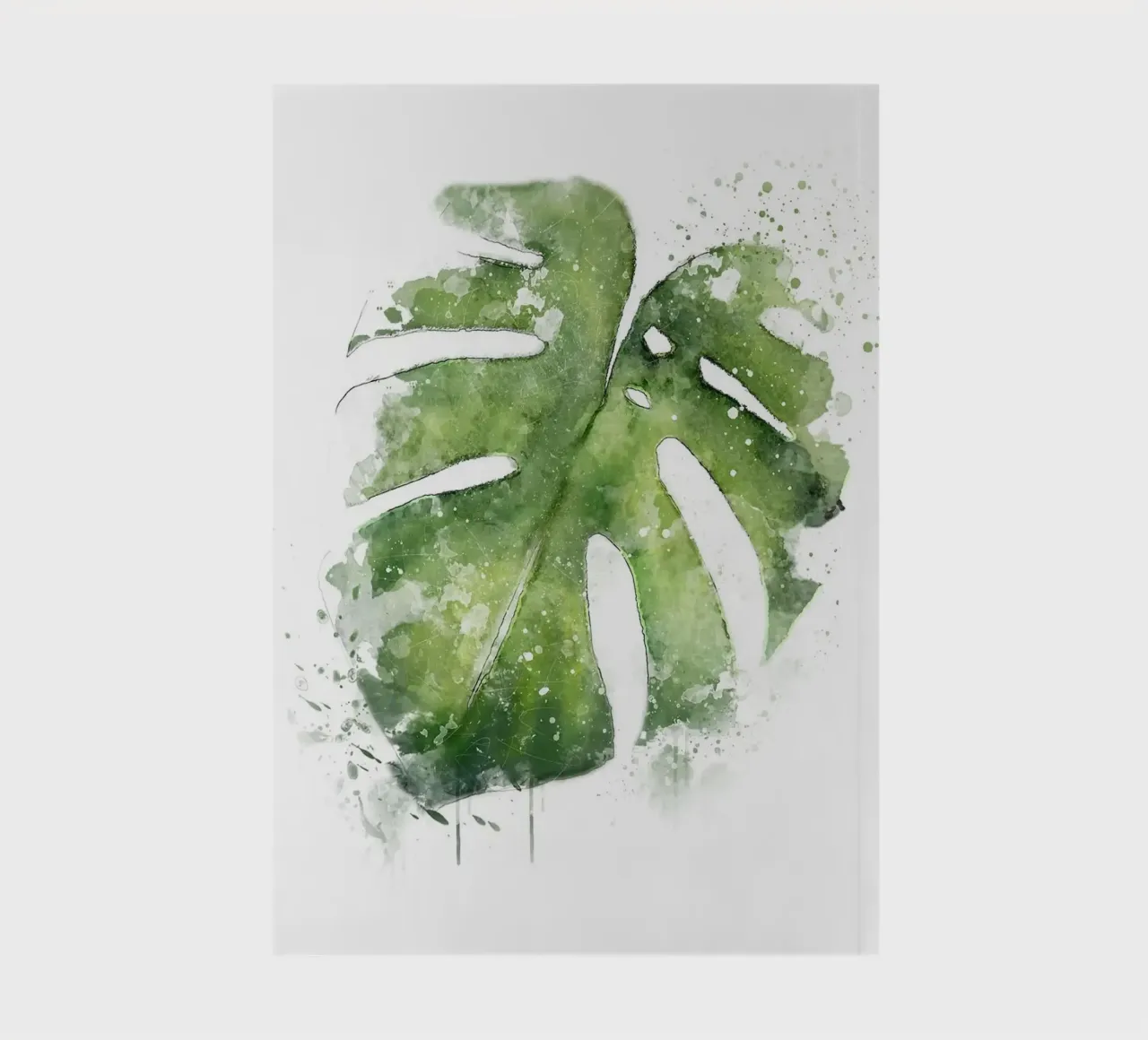 Abstract Monstera Leaves notebook by Abstract Botanical Art