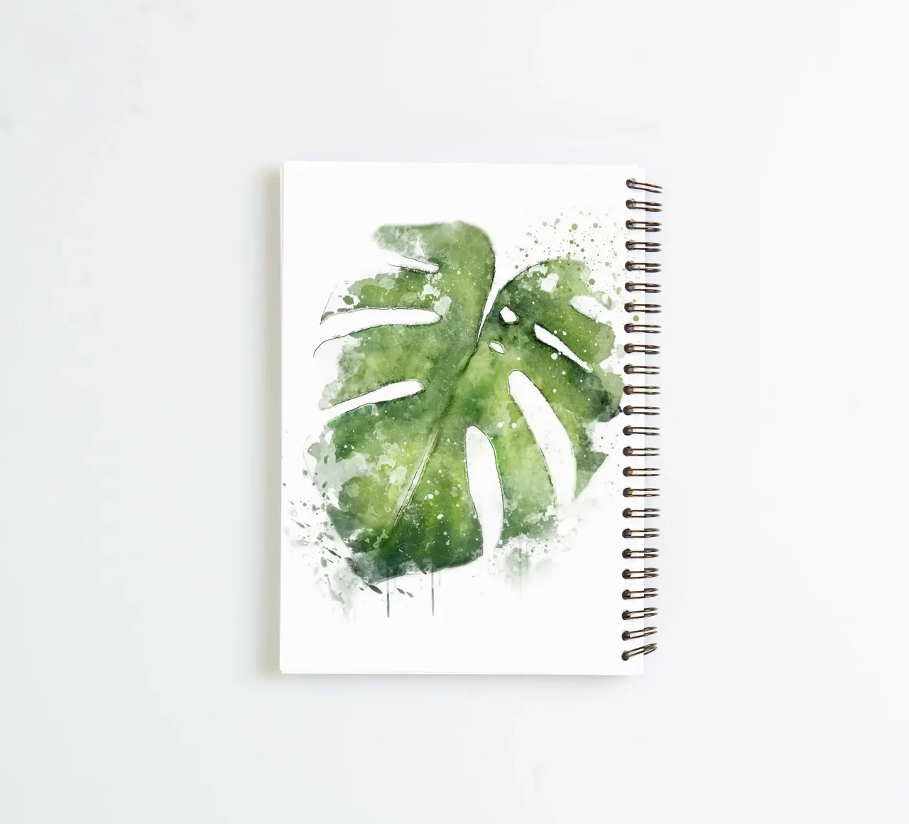 Abstract Monstera Leaves spiral notebook by Abstract Botanical Art