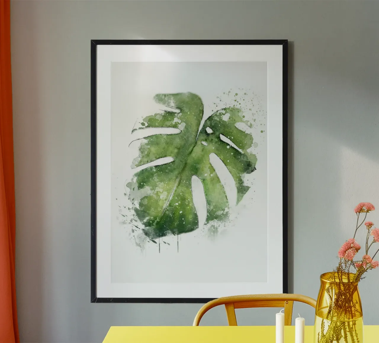 Foglie astratte di Monstera poster da Abstract Botanical Art