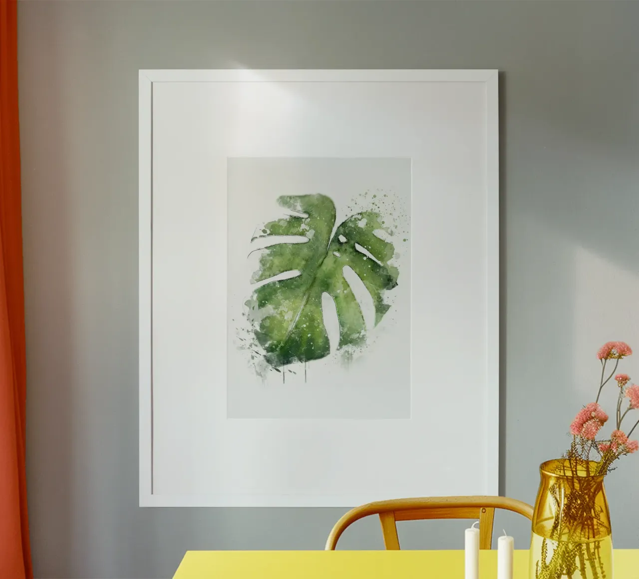 Foglie astratte di Monstera poster da Abstract Botanical Art
