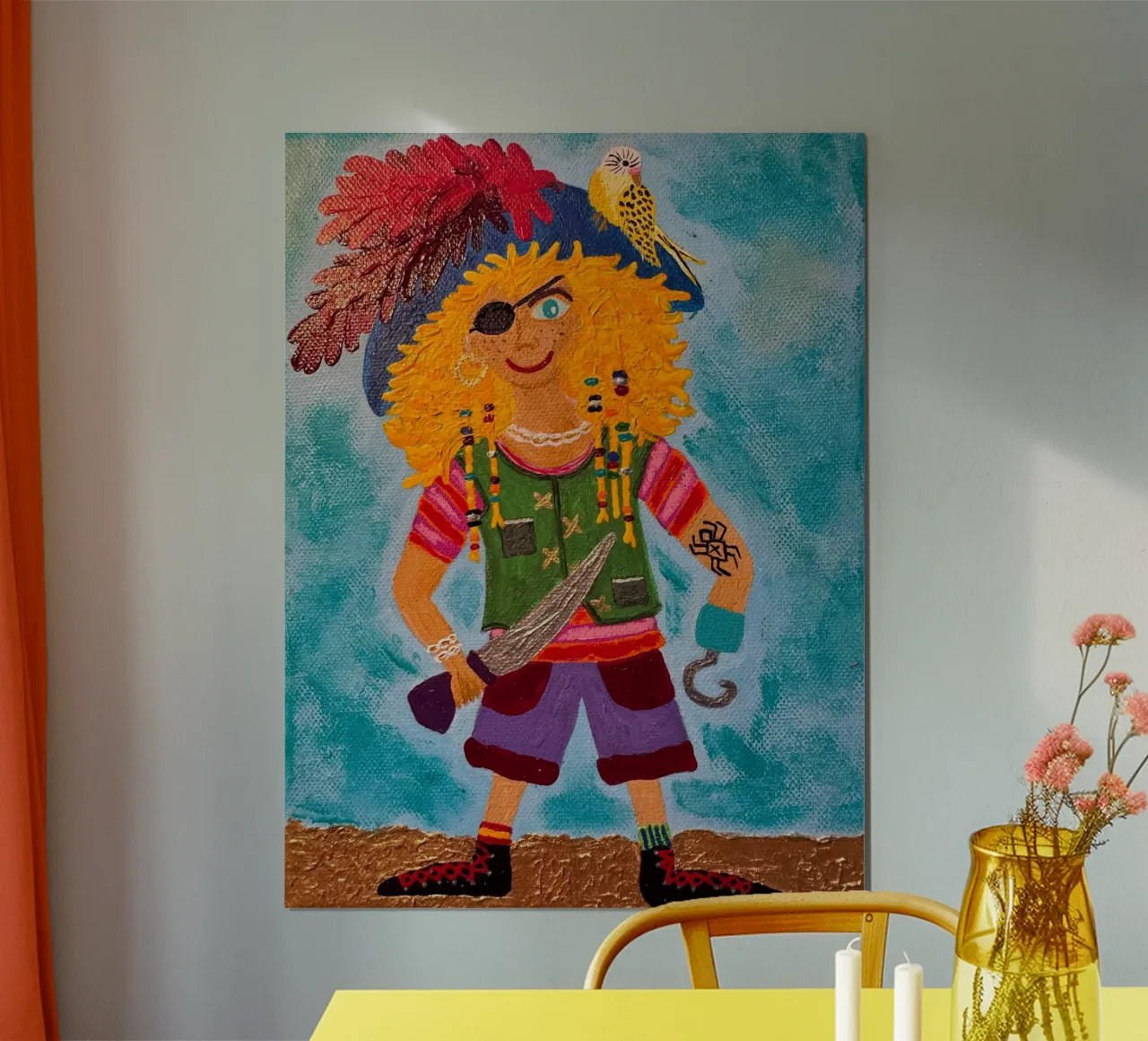 Il pirata Finn poster con telaio in plastica da irenissima